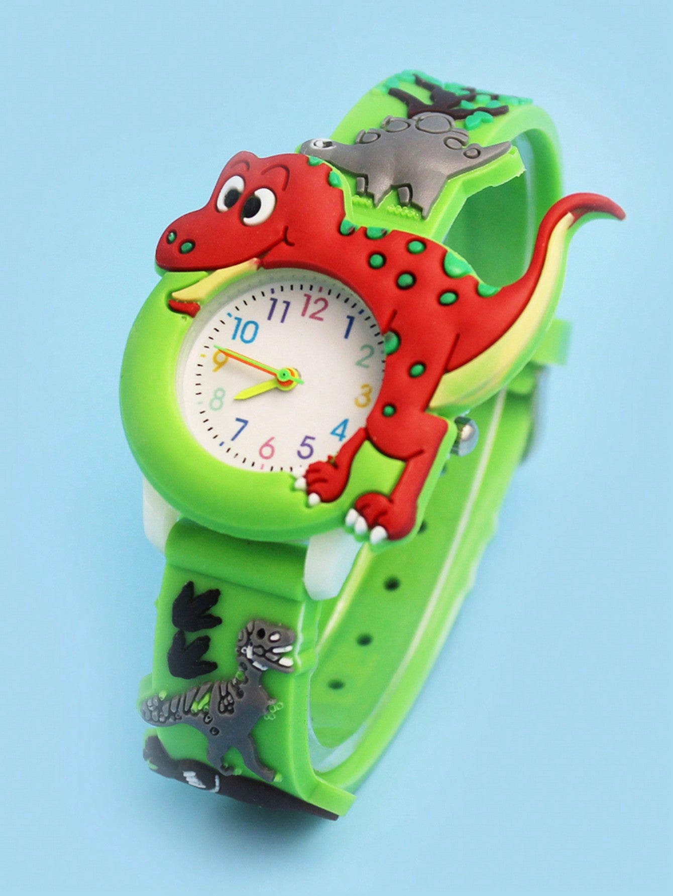 Dinosaur Tyrannosaurus Cute 3d Quartz Wrist Watch For Kids, Classic Quartz Watch For Learning Time