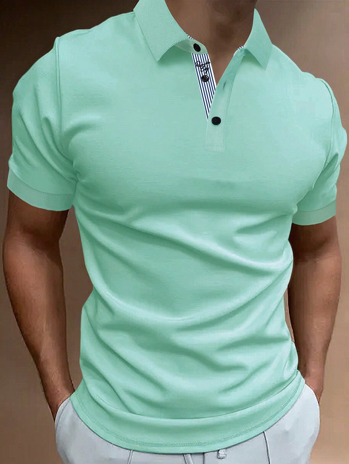 Men's Summer Casual Half-Button Short Sleeve Polo Shirt