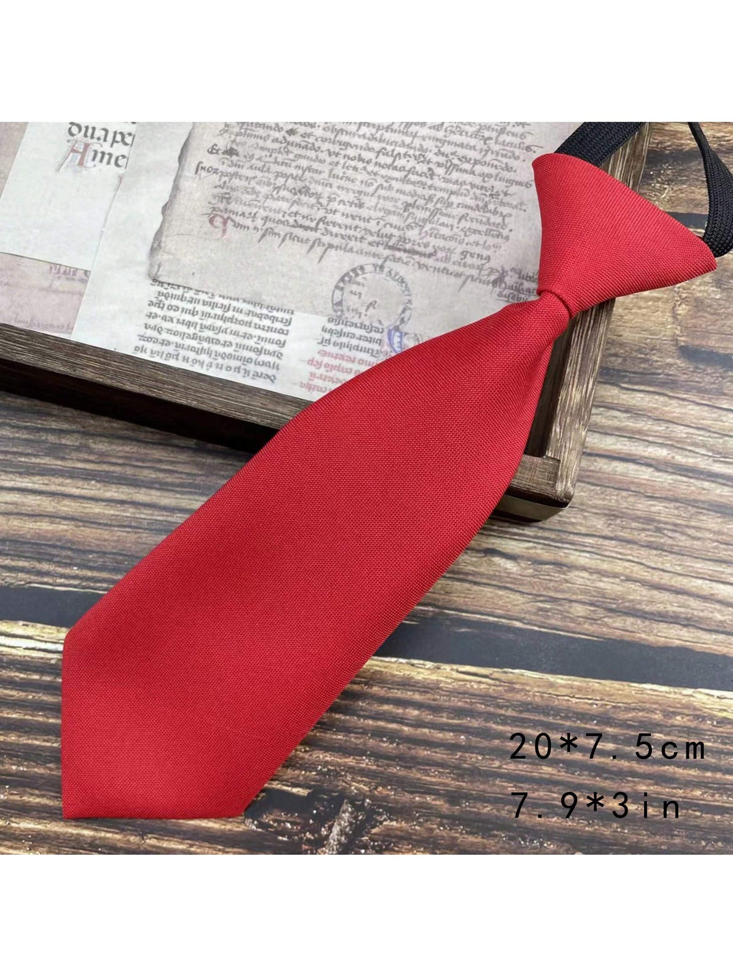 1pc Kids' Short Tie, No Need To Tie, 22cm Pre-tied College Style Necktie