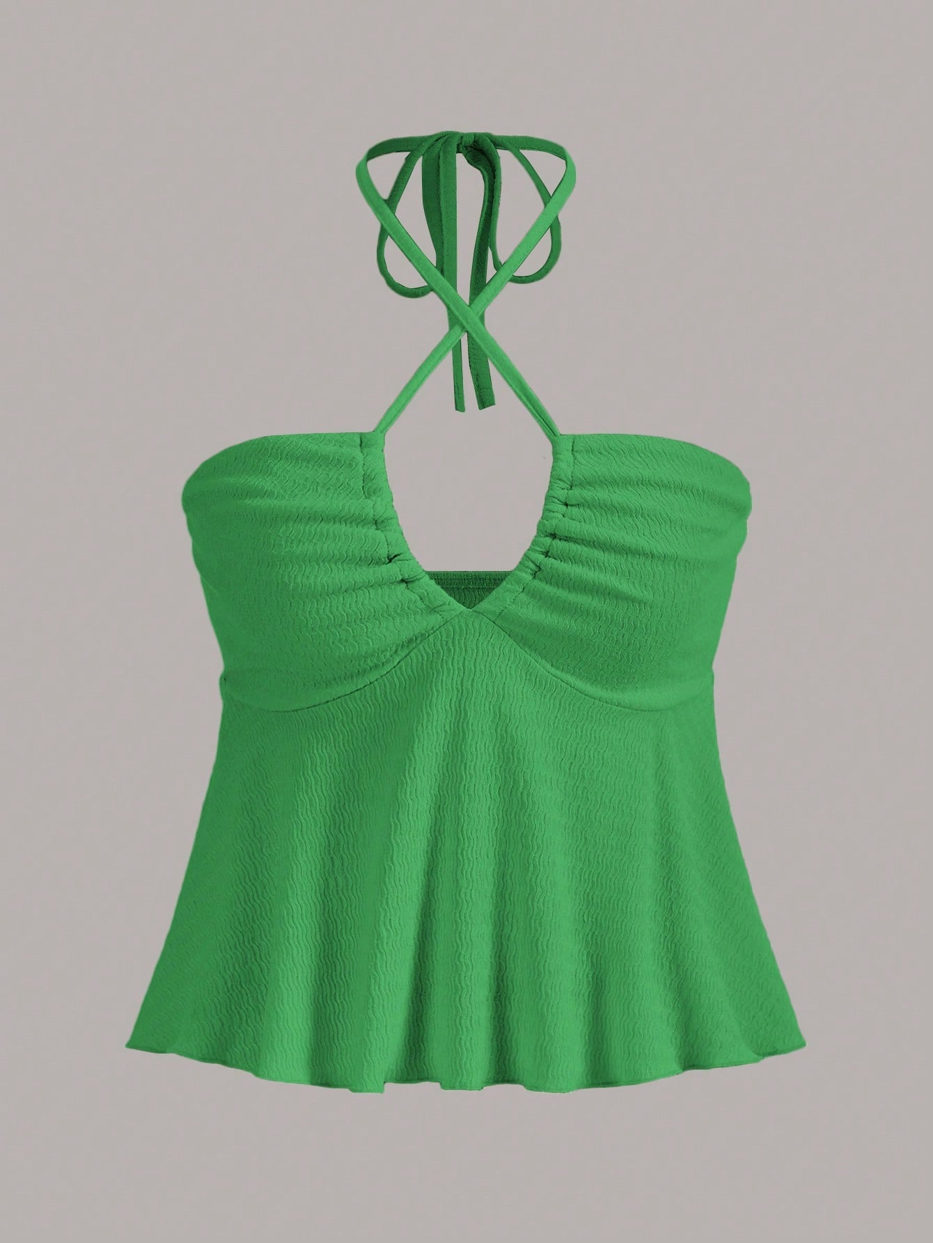 Summer Going Out A Pendulum Crisscross Tie Backless Halter Top