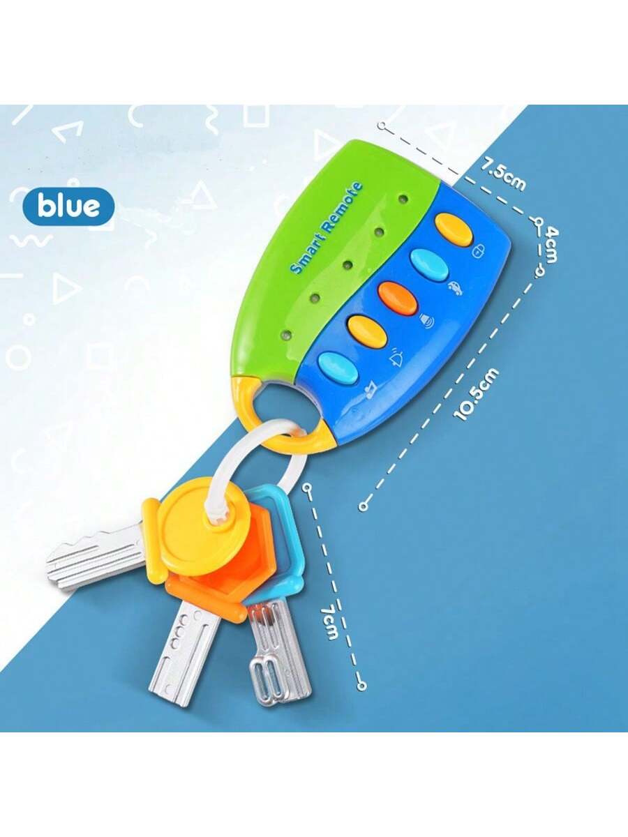 Cartoon Musical Car Key Colorful Vocal Smart Remote Car Voices Pretend Play Sound Cognition Educational Music Toy Children Gift