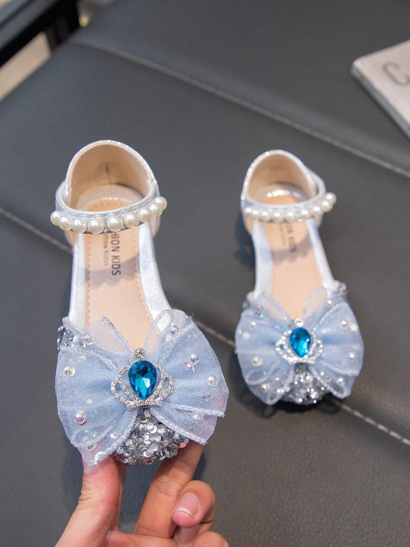 Fashionable & Cute Kids' Flat Shoes With Rhinestones For Girls