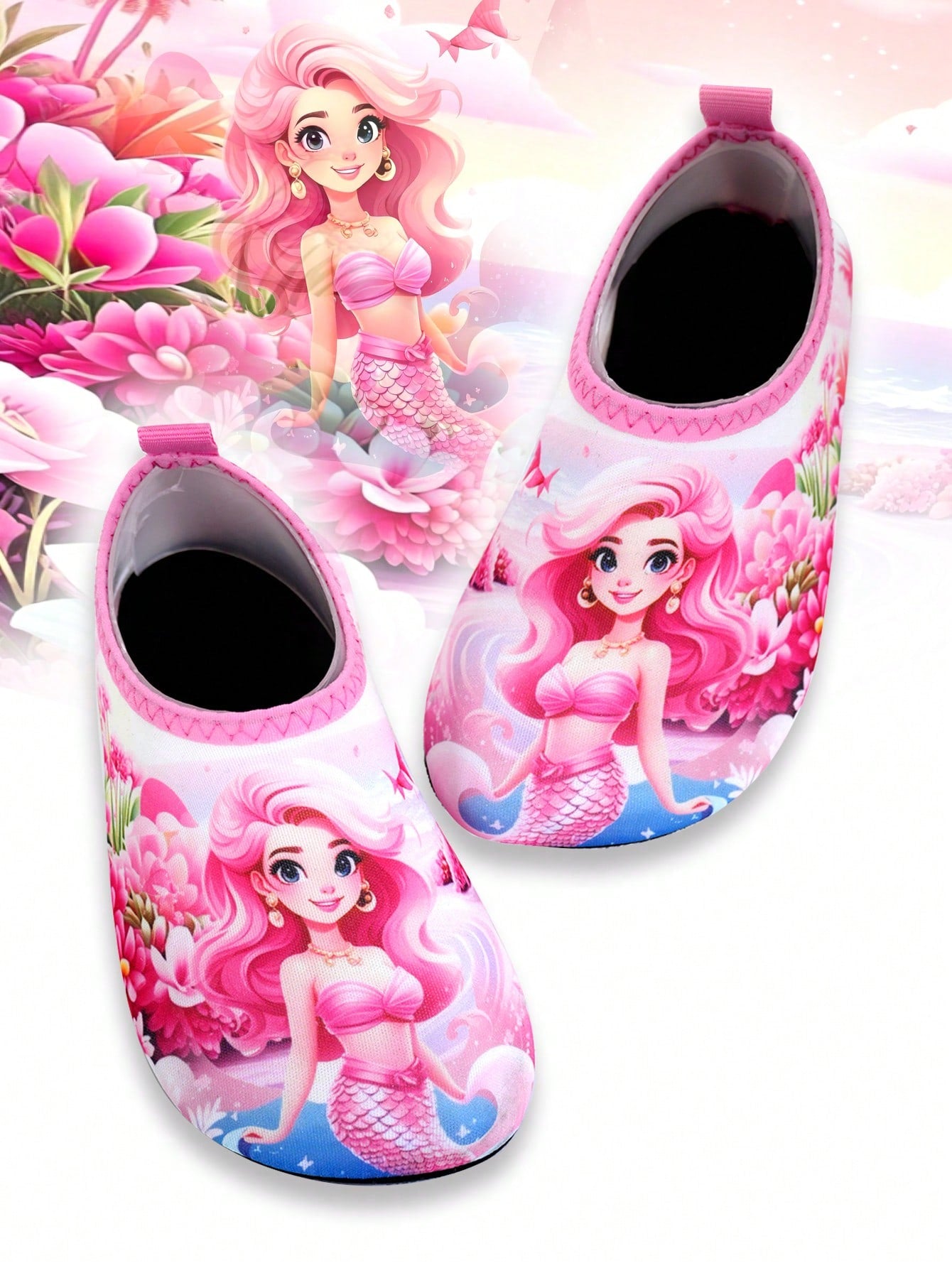 Cute Cartoon Rubber Anti-Slip Beach Girl Water Shoes & Breathable Kids Yoga Shoes & Infant Walking Shoes With Soft Bottom