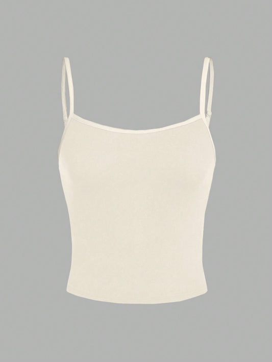 Casual Simple Camisole Top, Slim Fit, Suitable For Summer