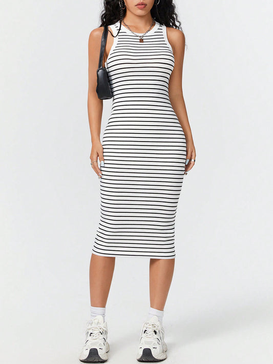 Women's Striped Sleeveless Dress