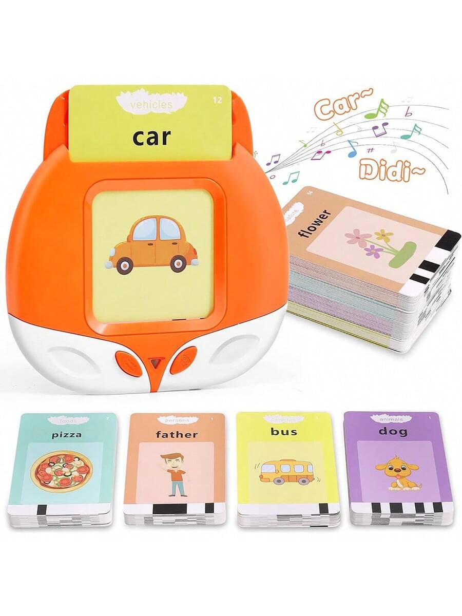 1set Of Talking Flash Card For Children, Ages 3-6, With 224 Words To Help With Speech Therapy, Sensory Development, Language Cognitive Development, Ideal For Preschool, School Or Home Use