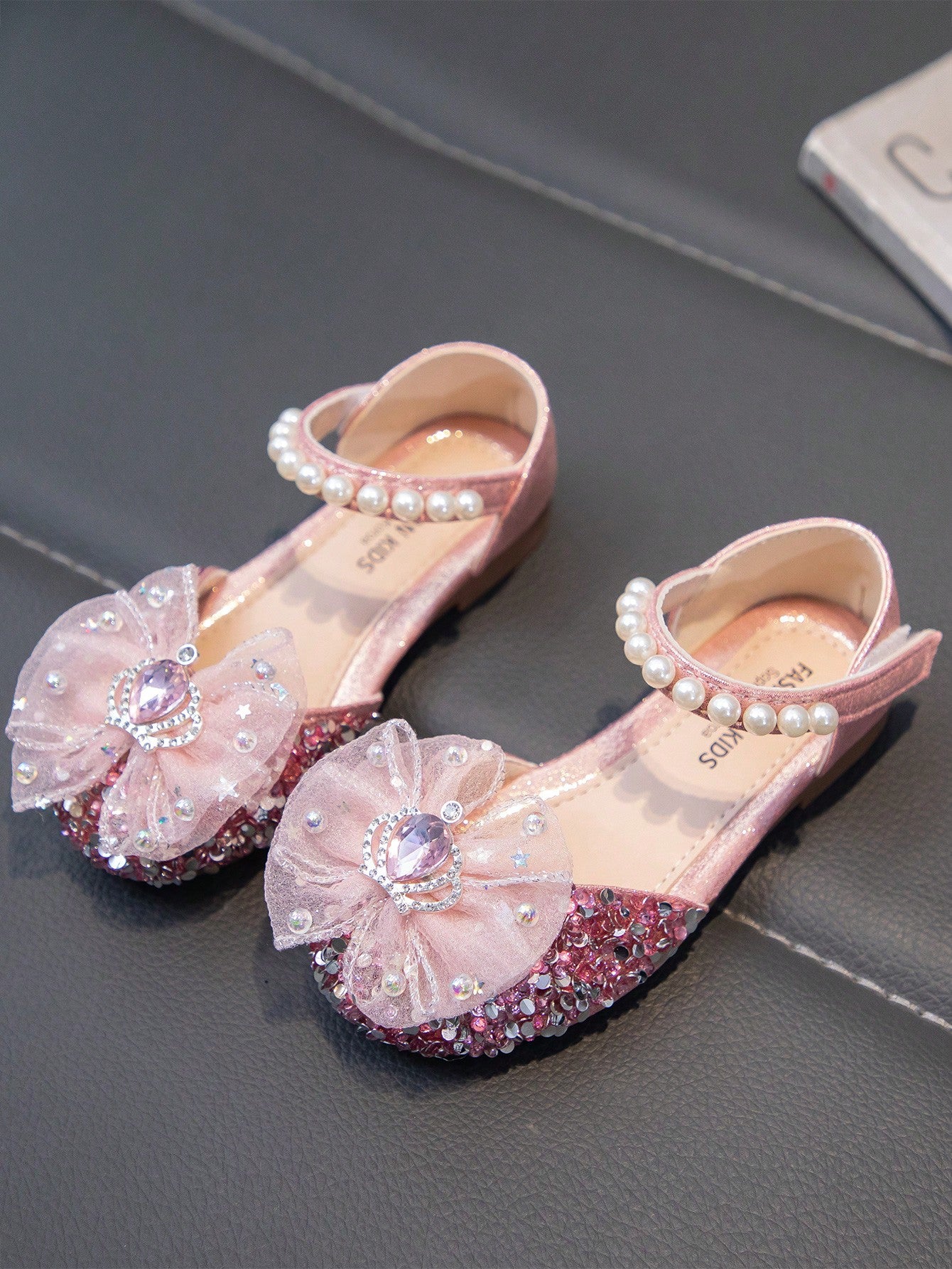 Kids' Flat Shoes With Rhinestone Fashionable Girls' Princess Shoes