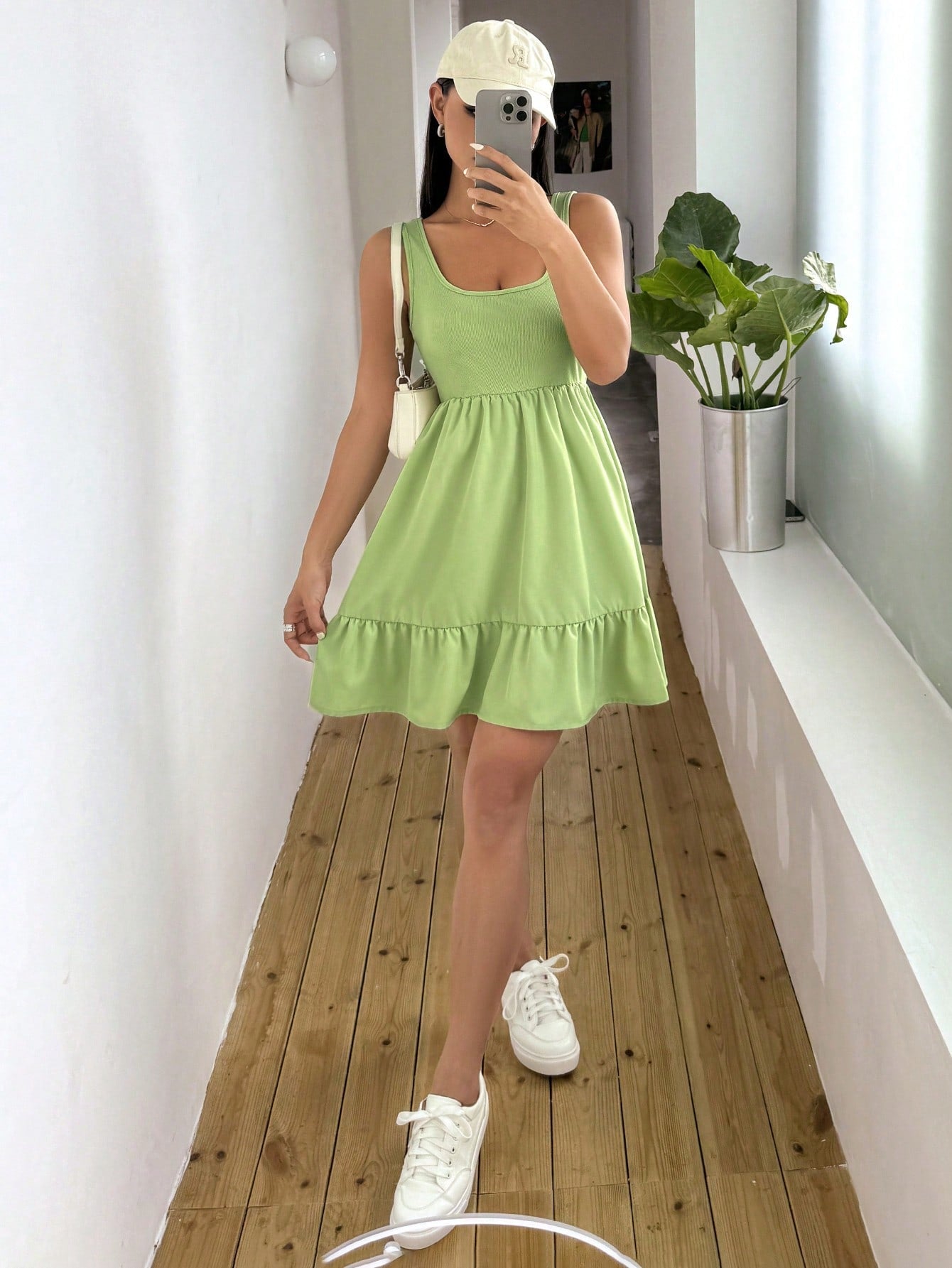 Women Fashionable Daily Wear Versatile Striped Knitted Splicing Dress