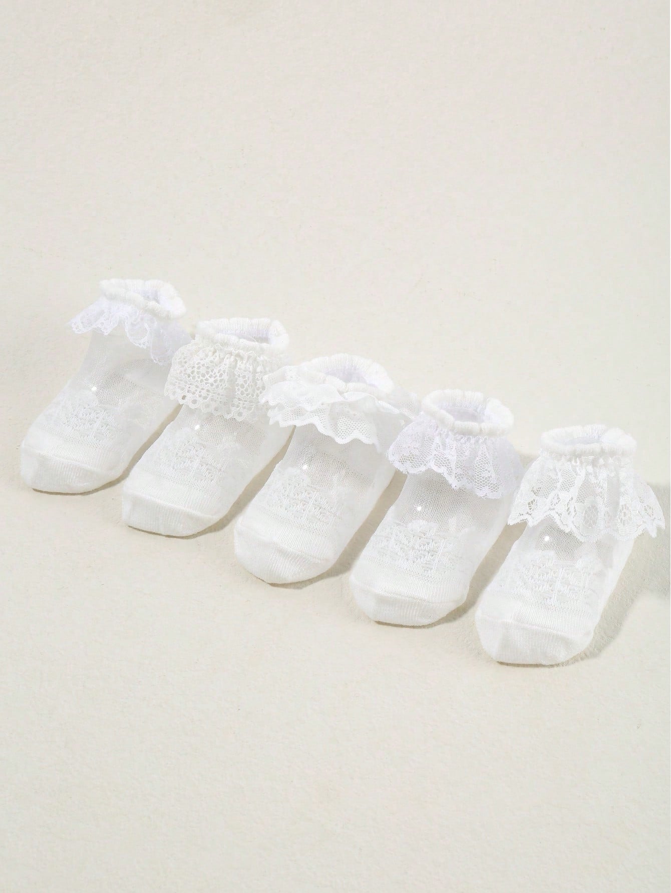 5 Pairs/pack Baby Smile Face Solid Color Socks