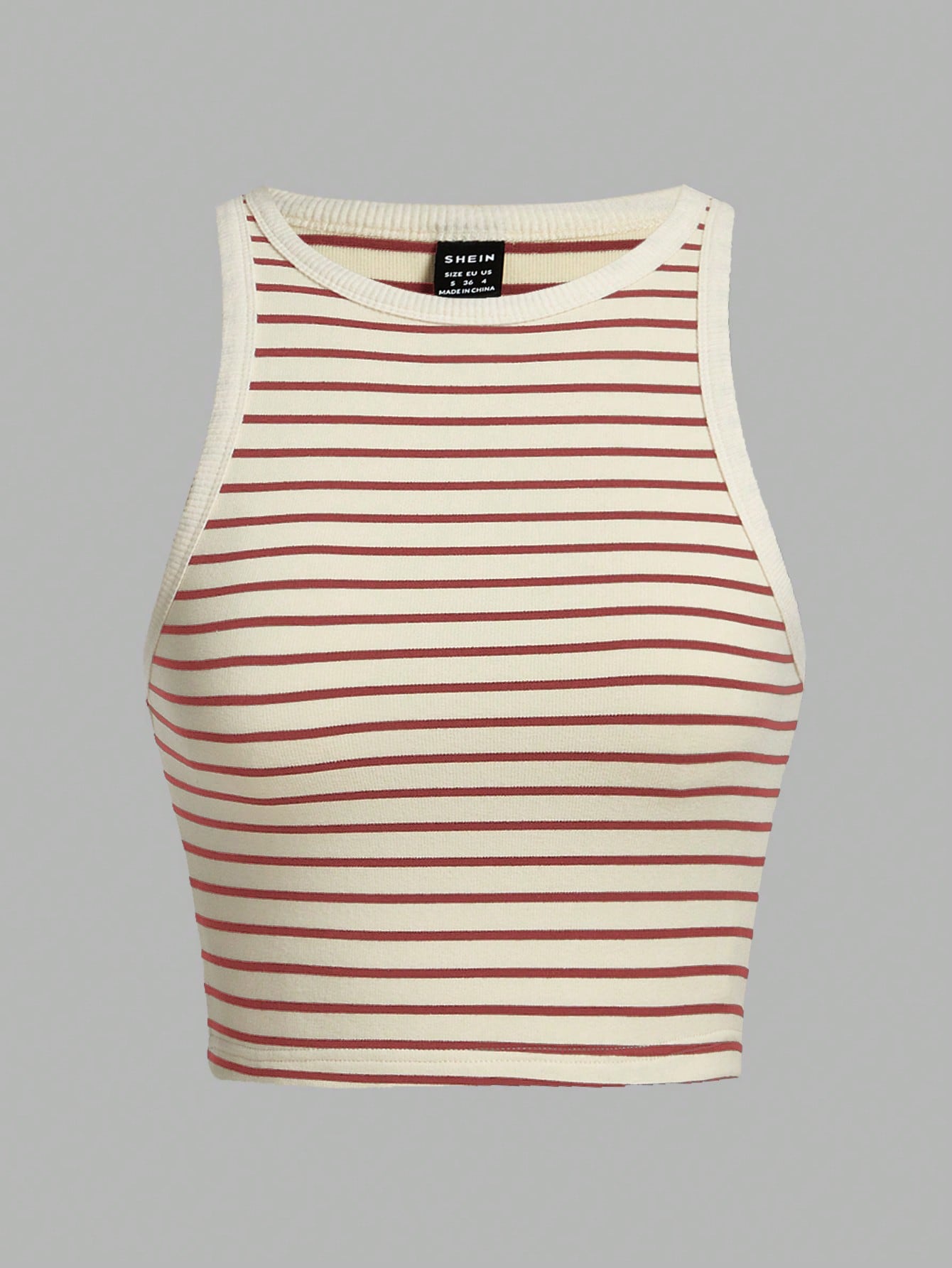 Women's Cropped Striped Tank Top