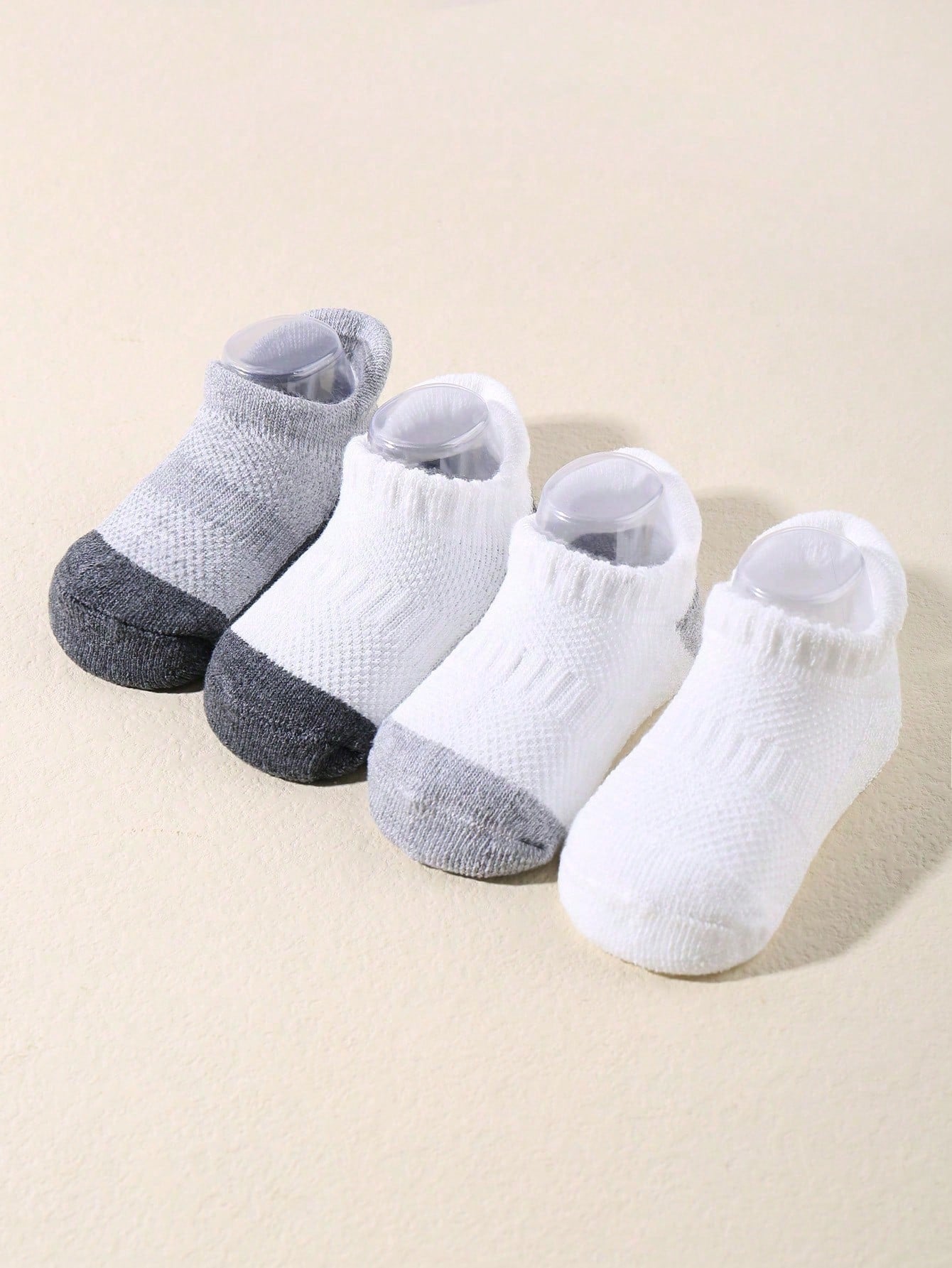 5 Pairs/pack Baby Smile Face Solid Color Socks