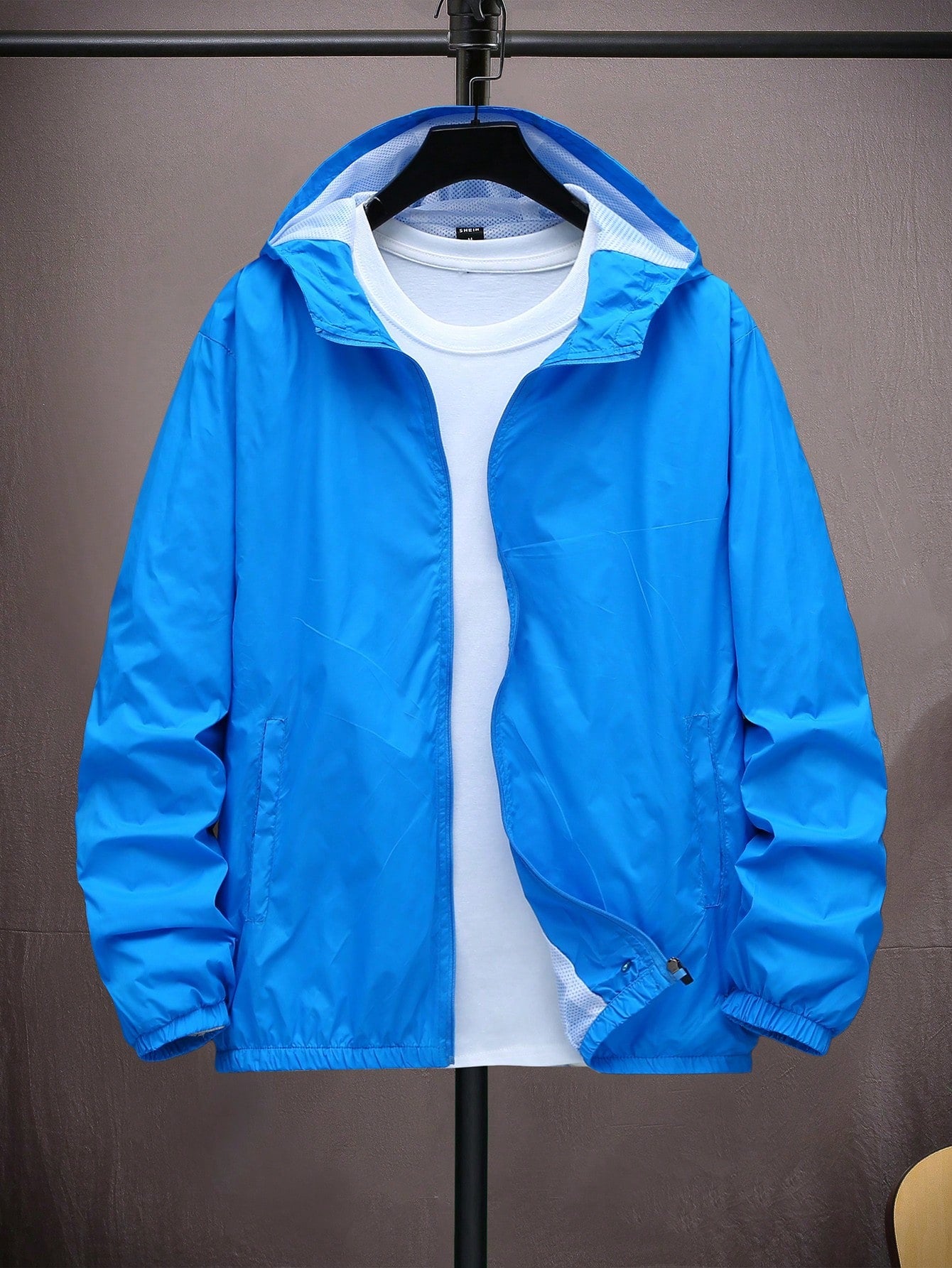 Men Zip Up Hooded Jacket Without Tee