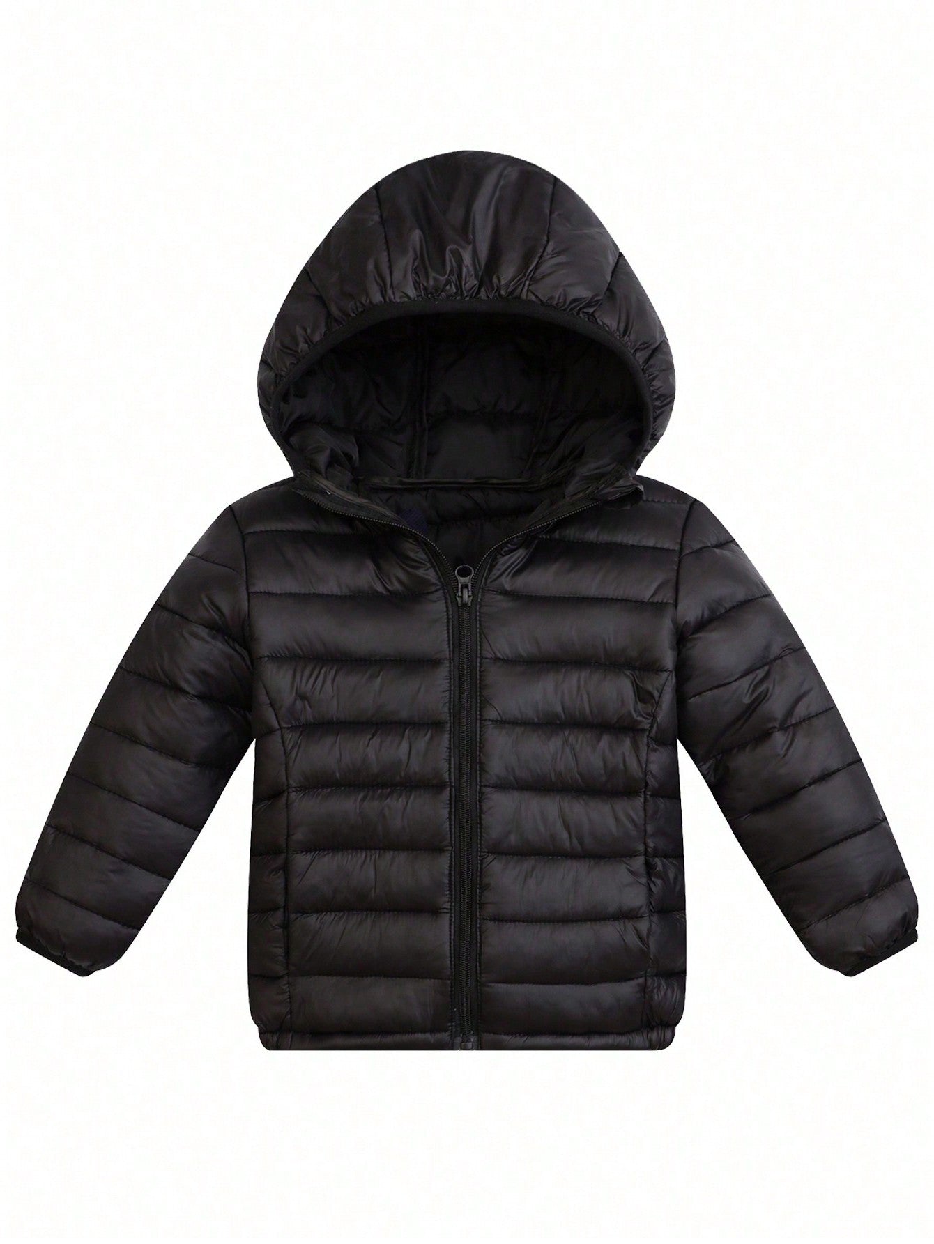 Young Boy Zip Up Hooded Puffer Coat