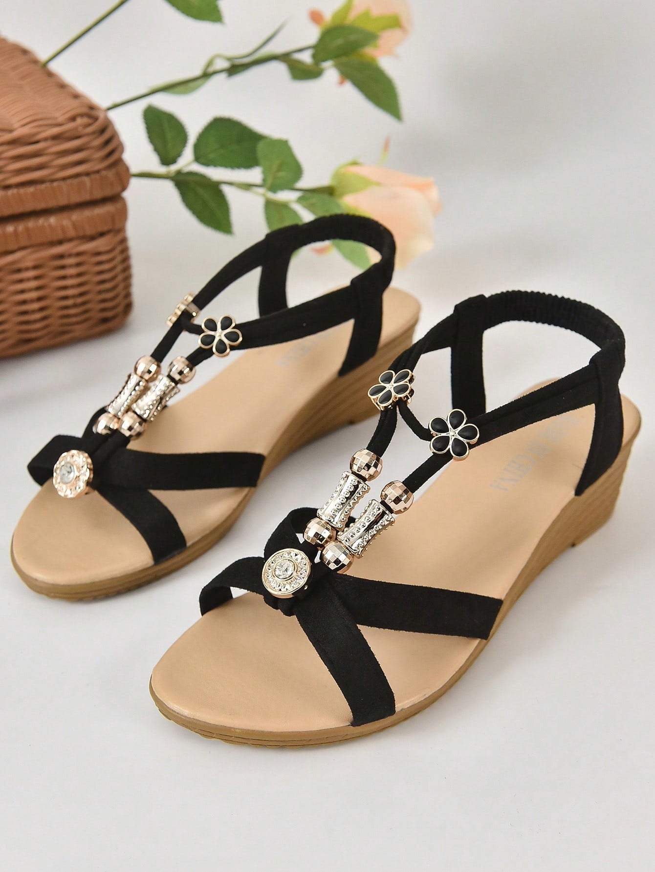 Women Cross-Border Beach Casual Crossed Platform Wedge Sandals