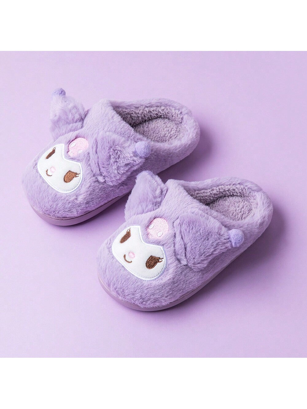 Miniso Sanrio Cinnamoroll Women's Plush Slippers, Autumn And Winter, Cute Cartoon Home Furnishing Slippers-Blue