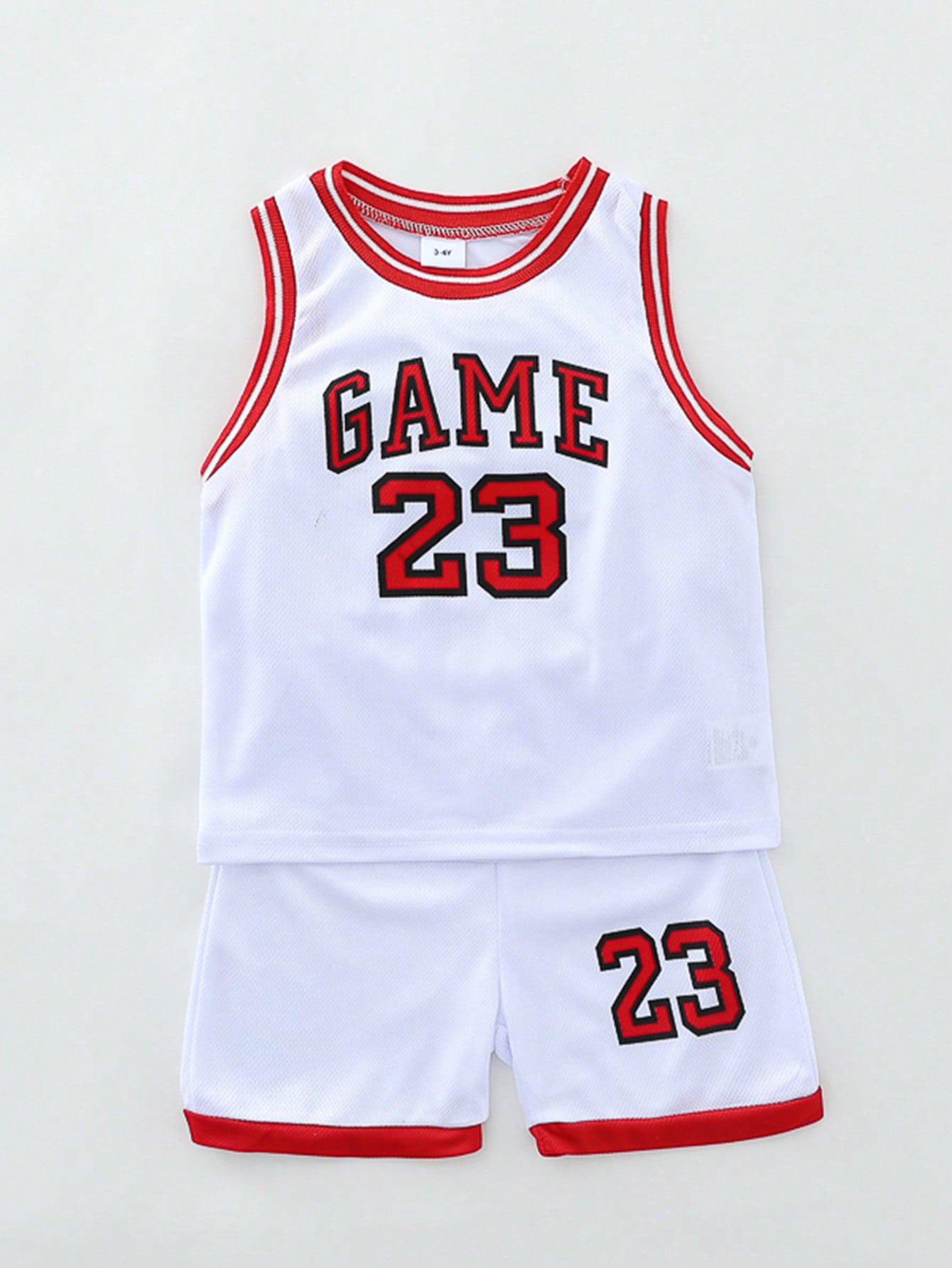 Young Boy Fashionable Basketball Jersey & Shorts Set For Summer