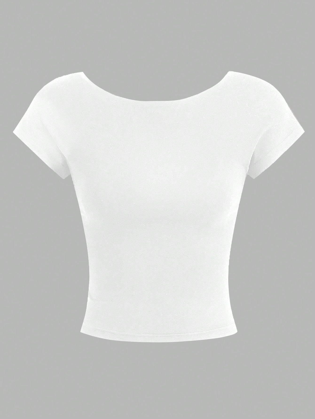 Casual And Simple Round Neck Short Sleeve Slim Fit Women T-Shirt, Suitable For Summer