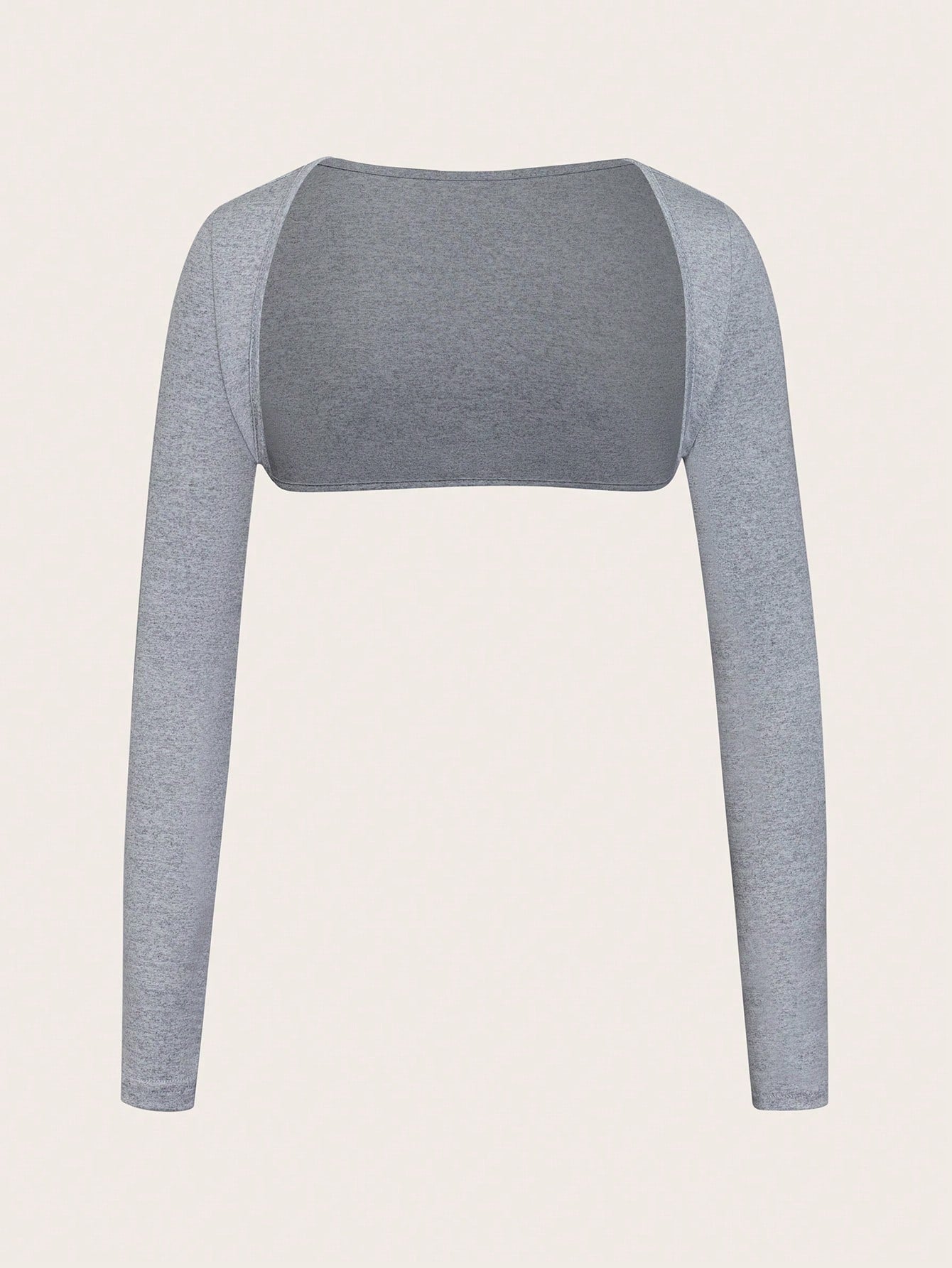 Women's Long Sleeve Open Front Crop Top