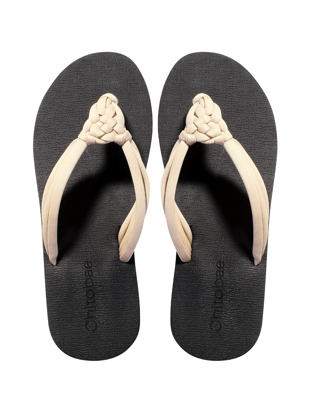 Flip Flops For Women, Flat Sandals Hand-Braided Slippers With Arch Support For Summer Beach