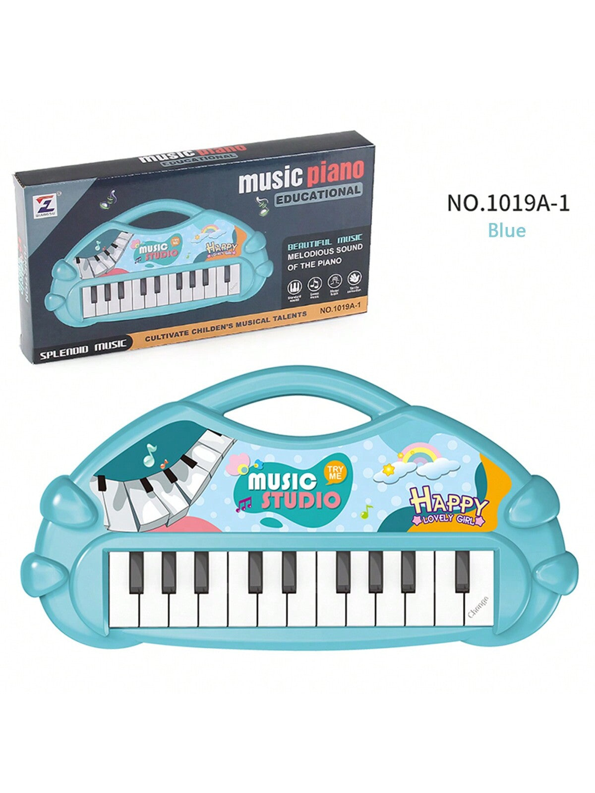 1pc Children's Educational Electronic Piano Toy With 13 Keys, Simulated Piano Musical Instrument Toy Portable Cartoon Kids' Music Piano, Suitable For Boys & Girls, Early Education Toy Gift