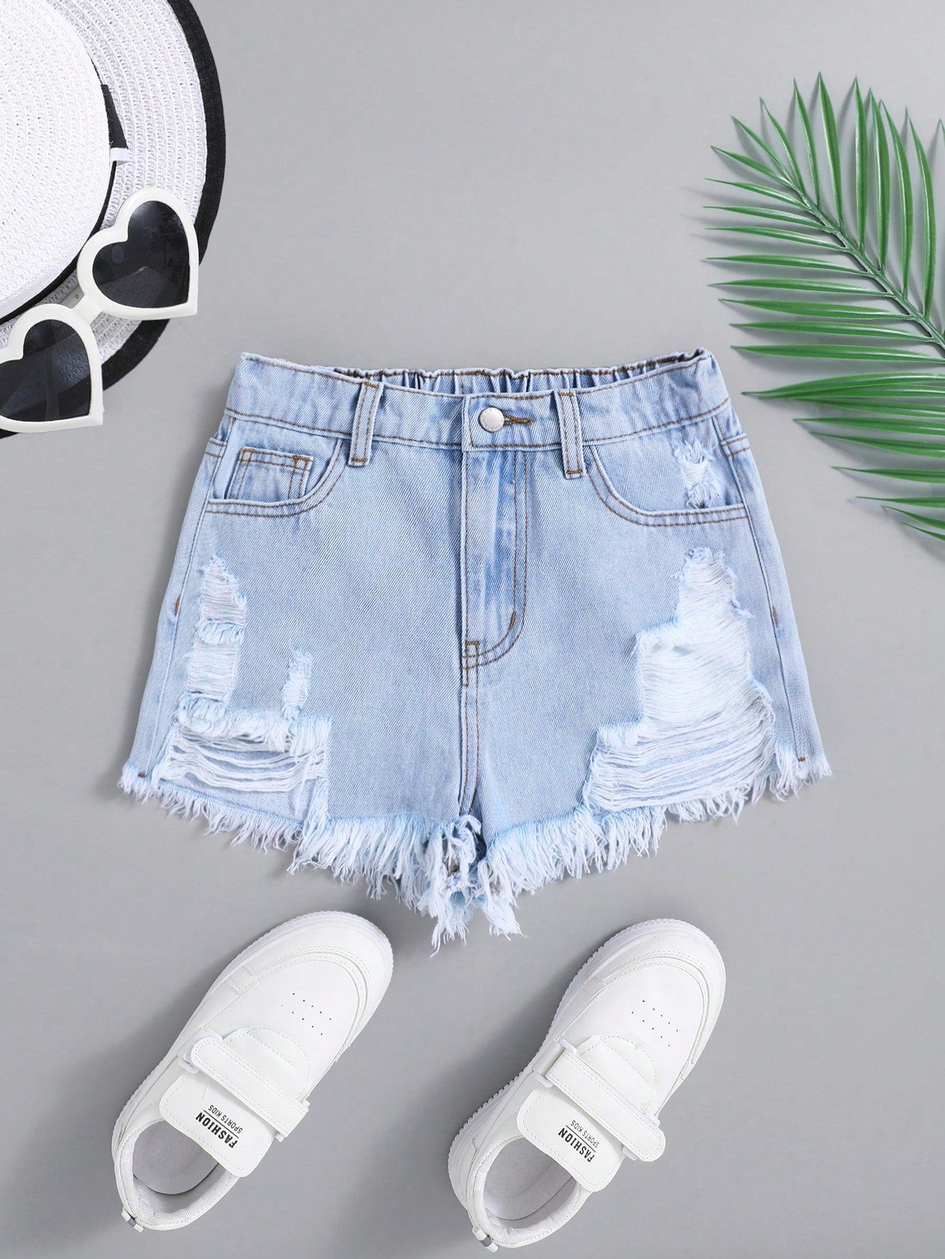 Tween Girl Spring Summer Boho Ripped Raw Hem Denim Jeans Shorts,Gilrs Summer Clothes Outfits