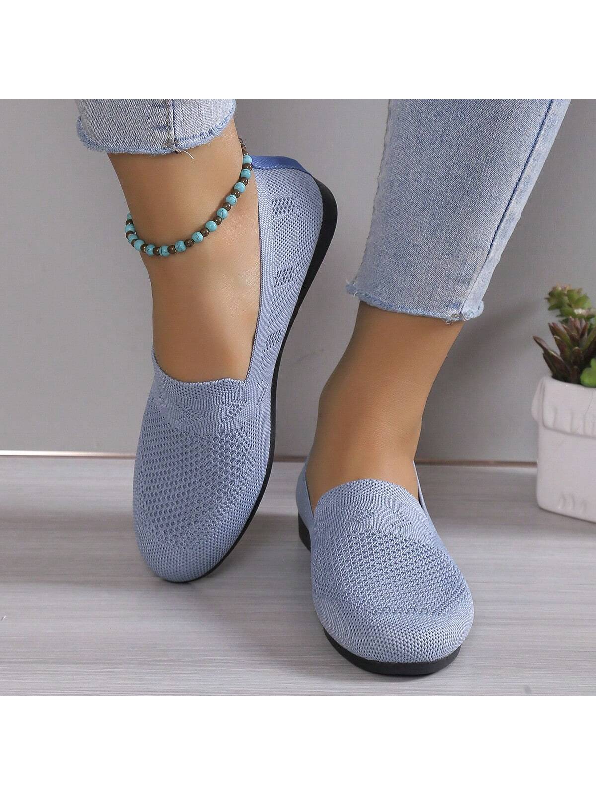 Xyh European And American Style Breathable And Comfortable Flat Mom Shoes For Plus Size