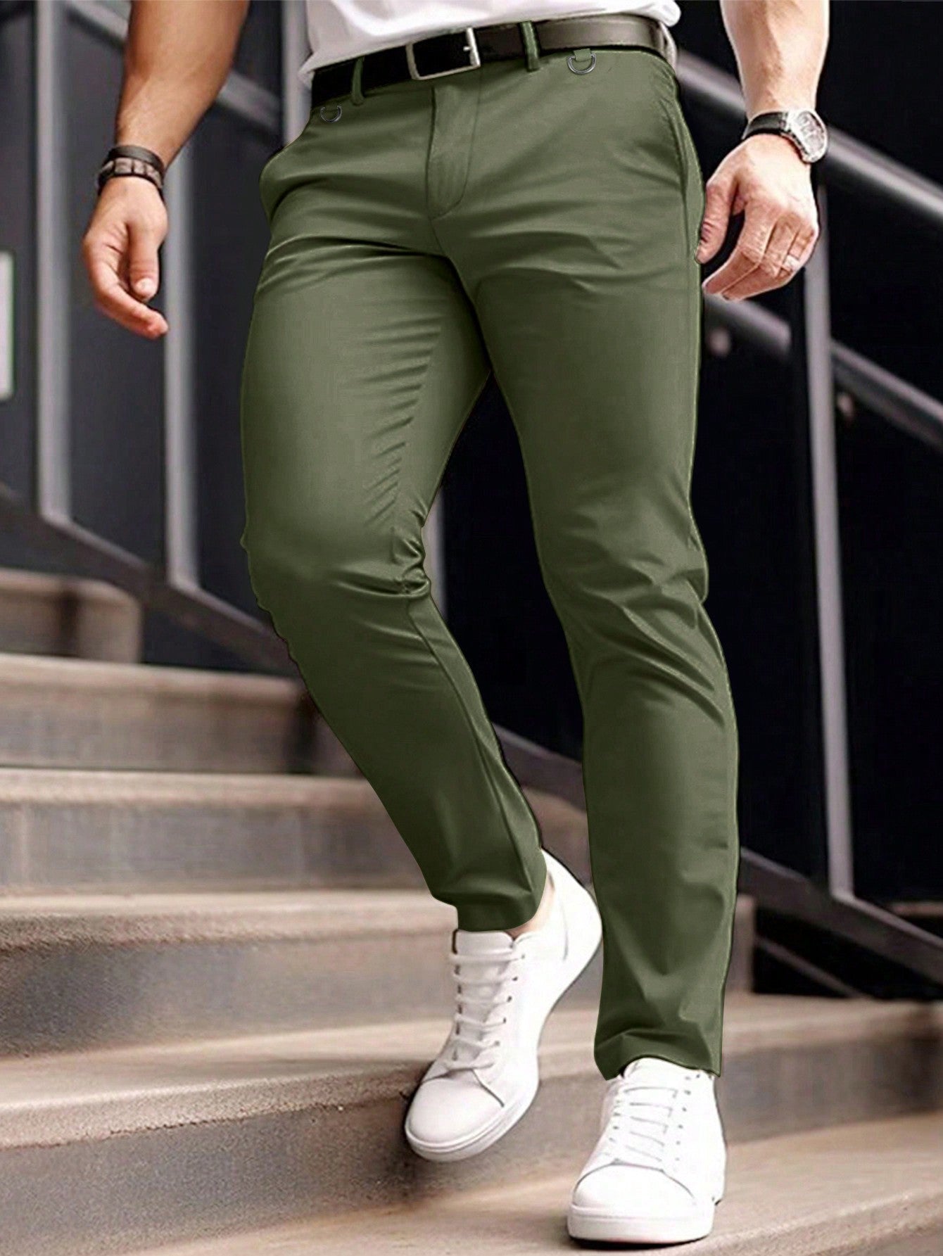 Men's Solid Color Trousers