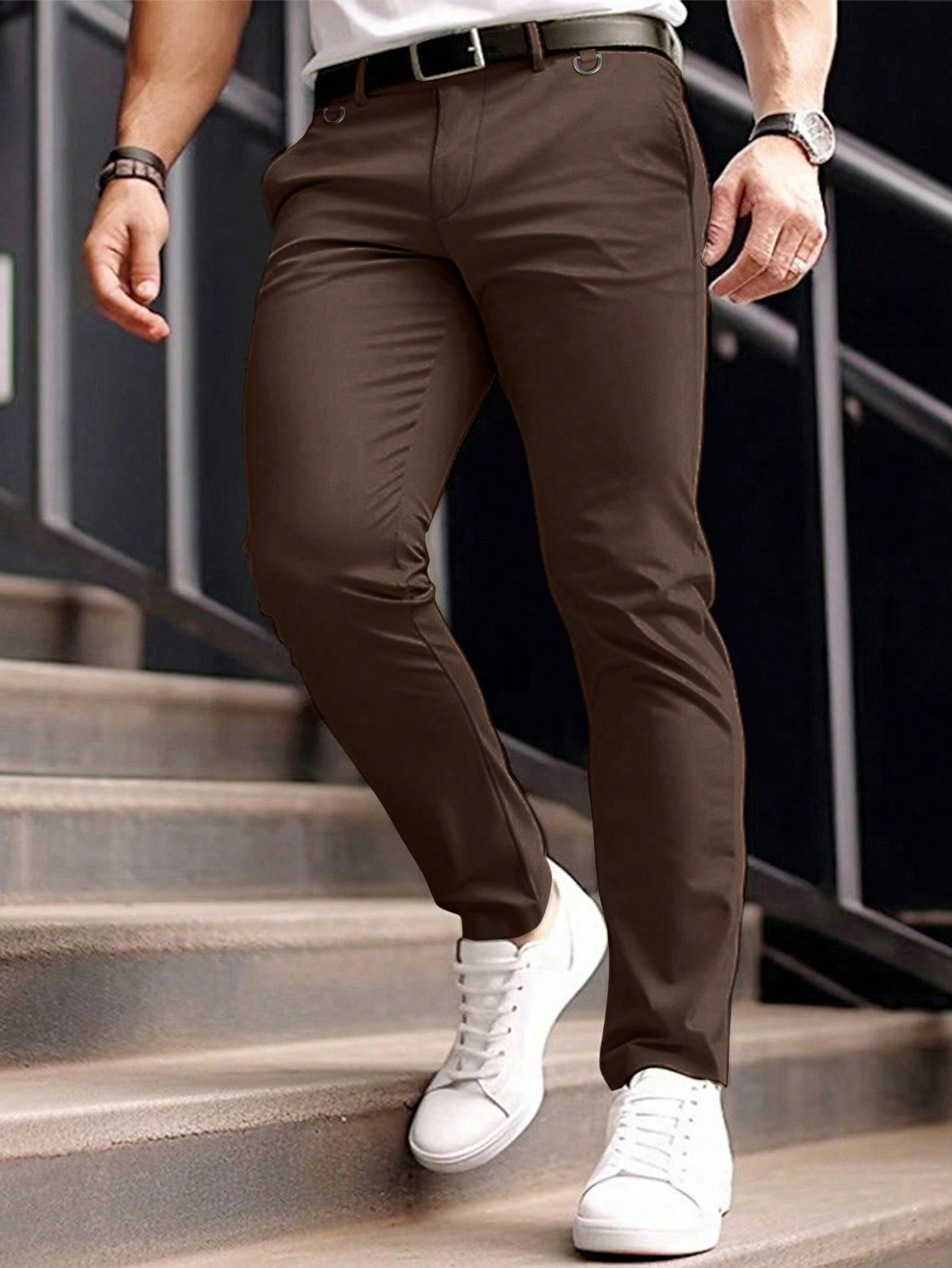 Men's Solid Color Trousers