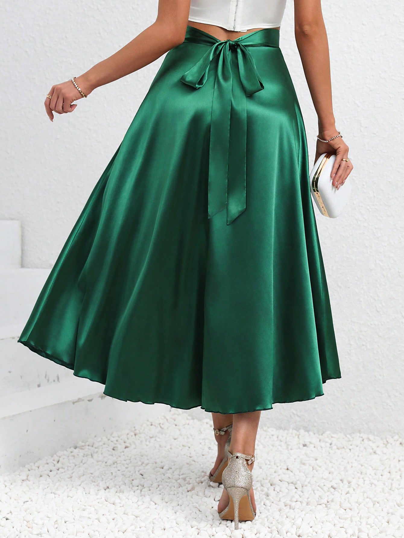 Women's High-Waist Flared Skirt