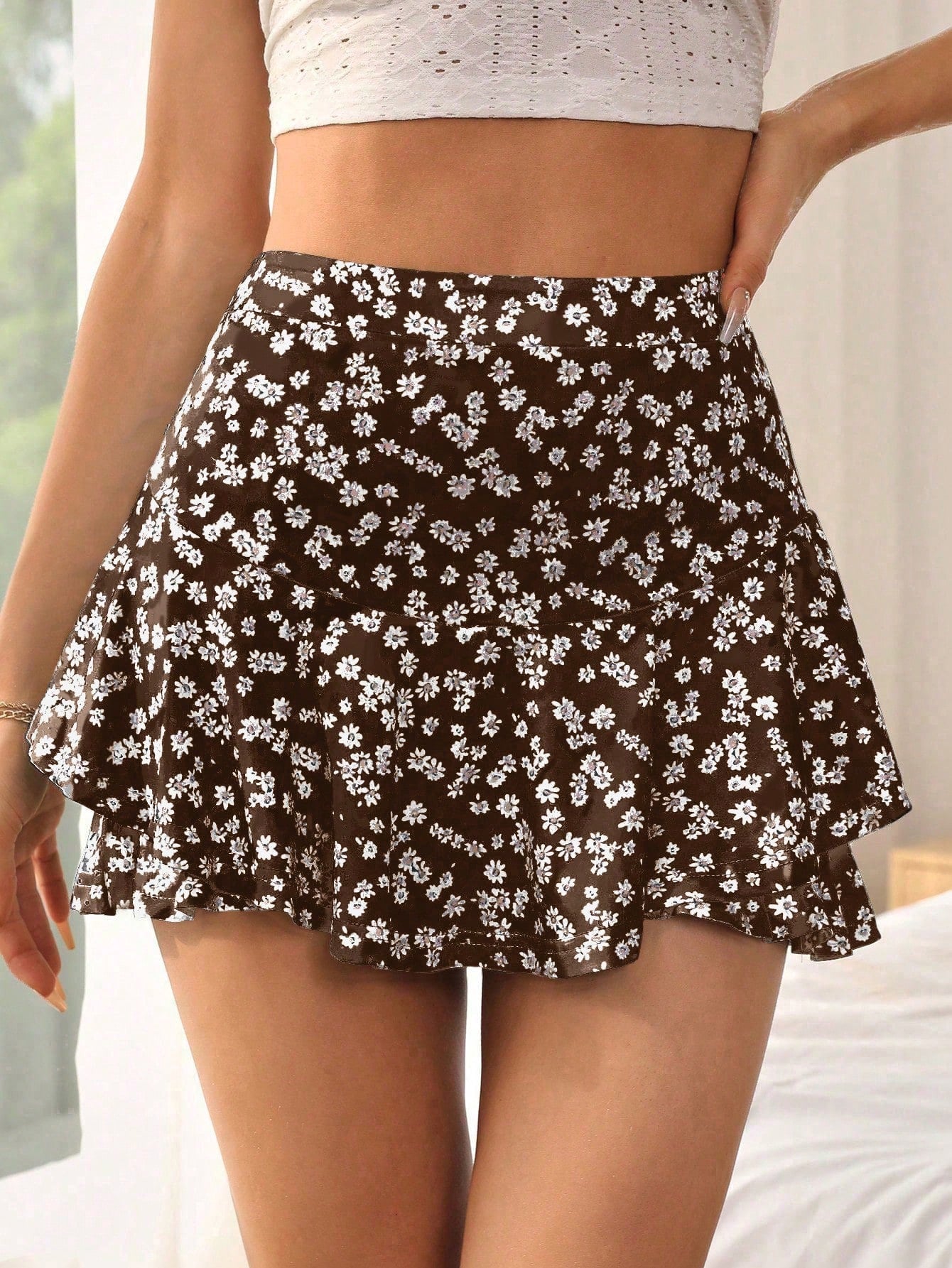 Women's Floral Printed Summer Vacation Style Shorts