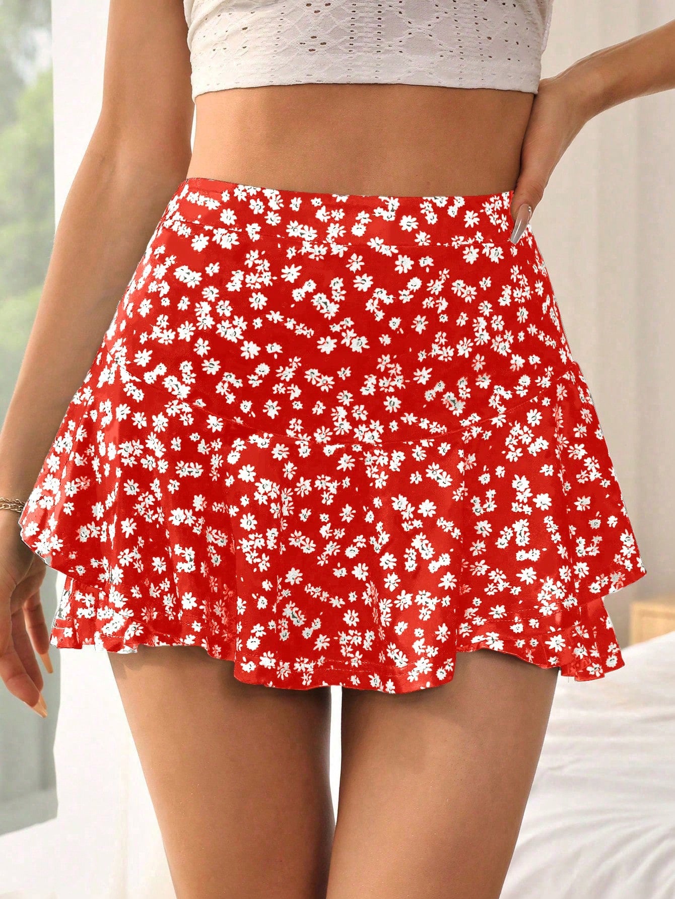 Women's Floral Printed Summer Vacation Style Shorts