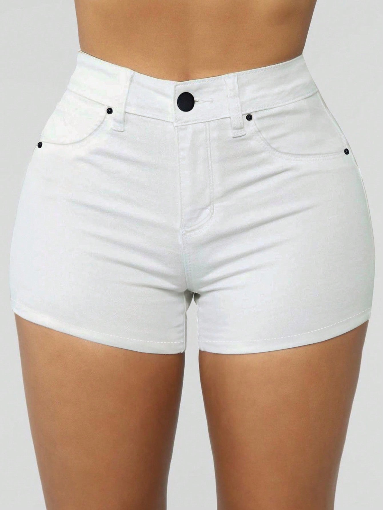 Solid Skinny Shorts