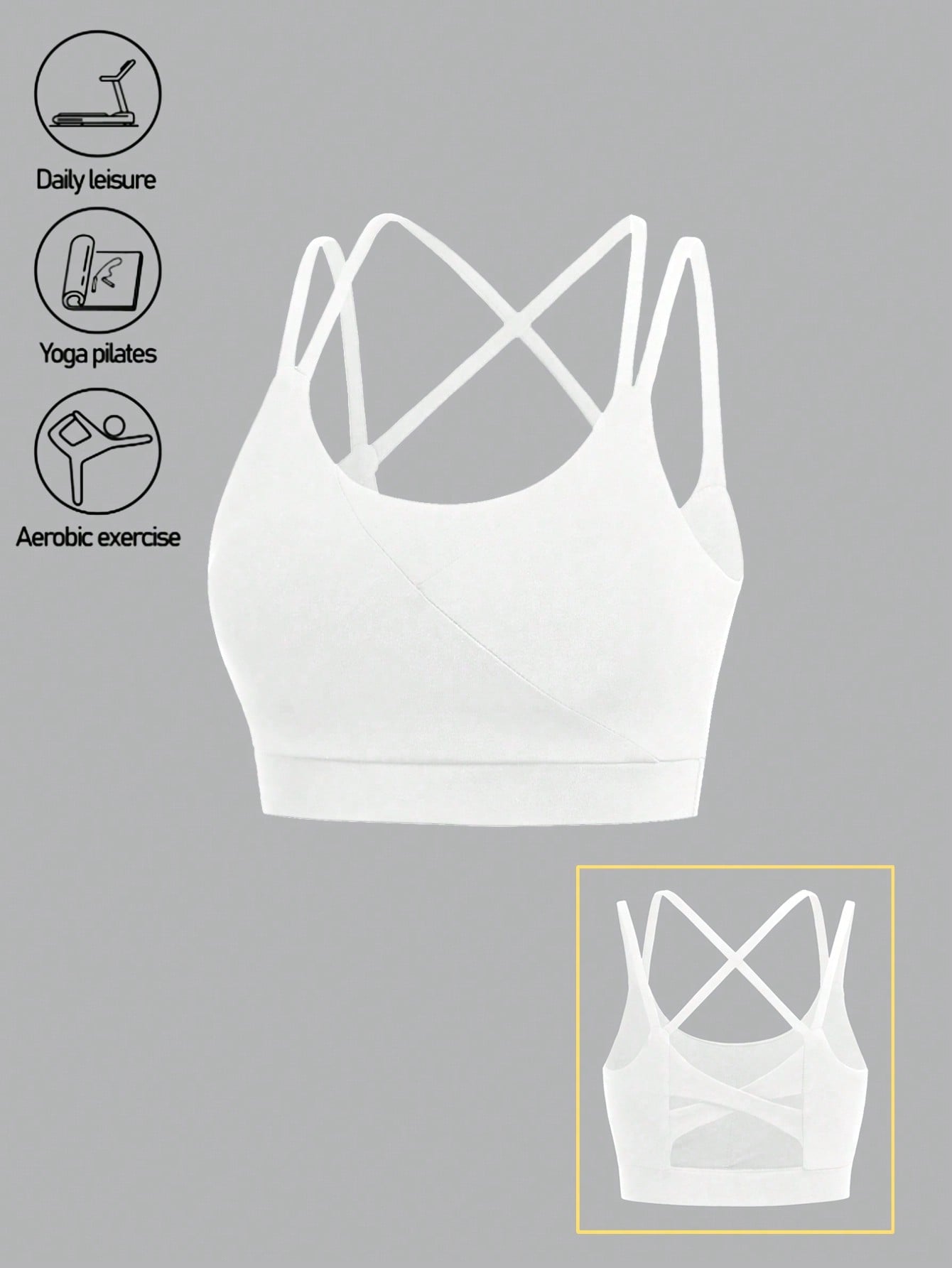 Tween Girl Criss Cross Back Sports Bra