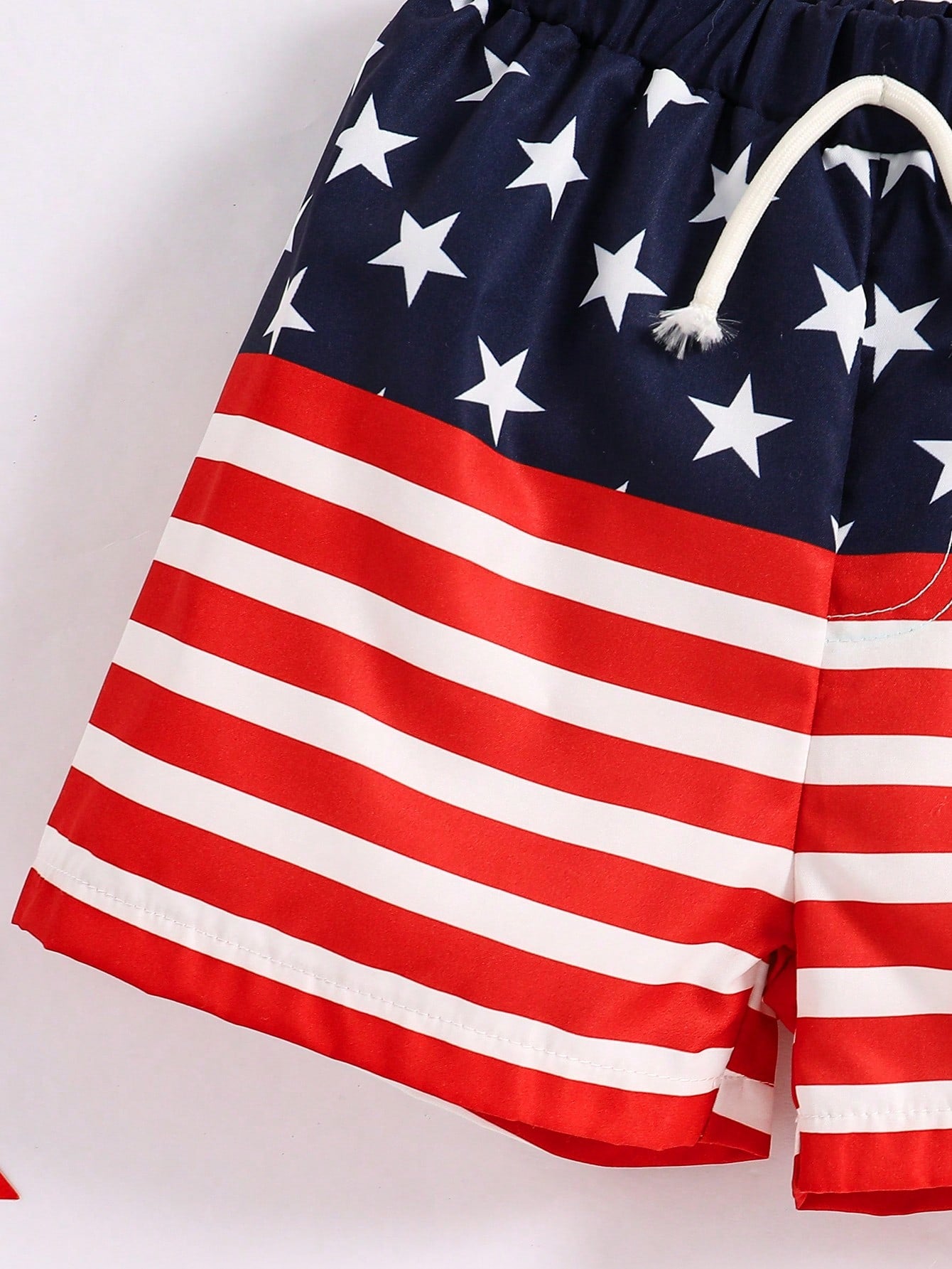 1pc Young Boy Casual & Simple American Independence Day Printed Shorts, Suitable For Daily Wear, Independence Day Events, Travel & Play, And Spring & Summer Season