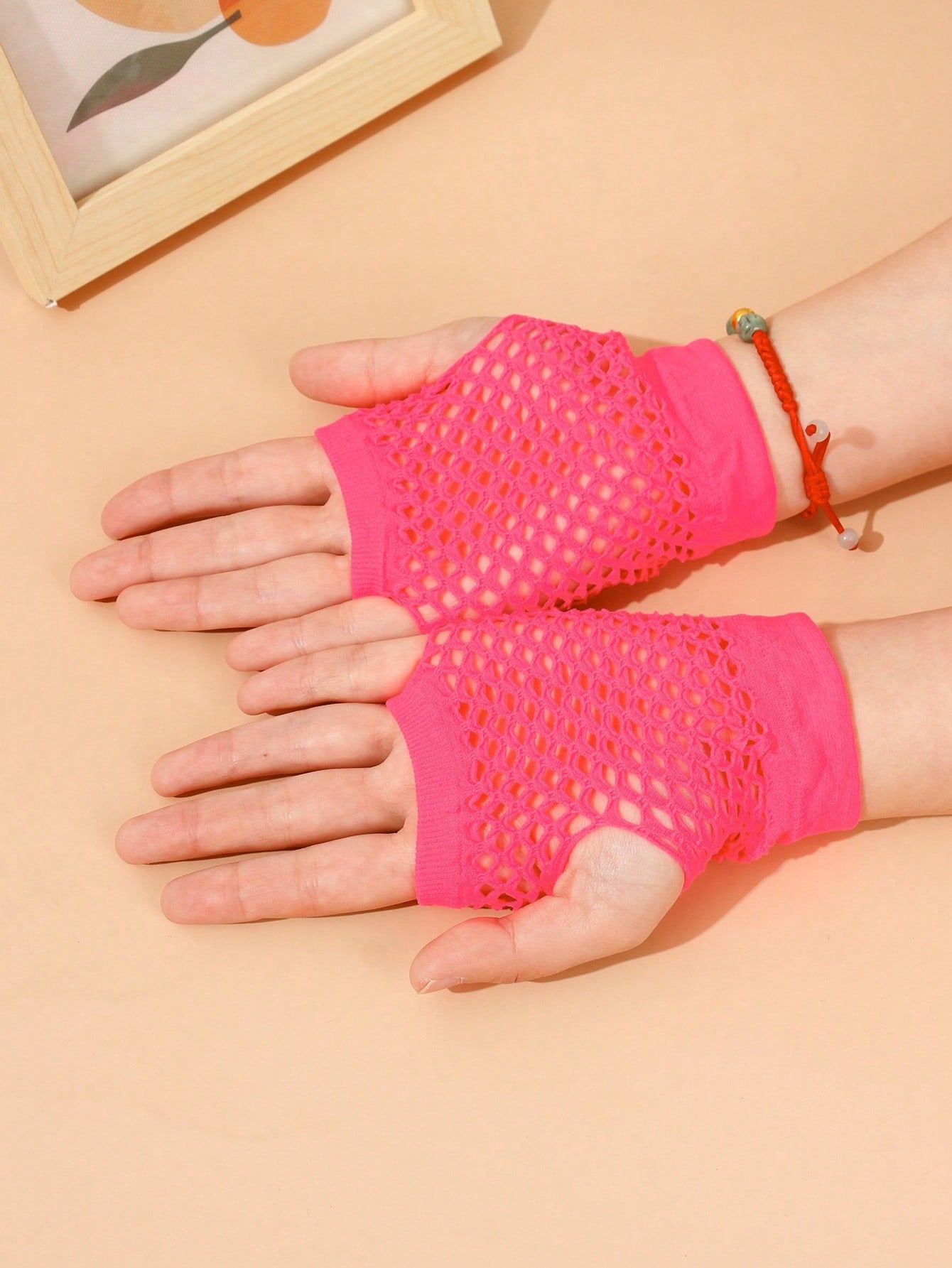 6-16 Years Old Children's European & American Style Hollow Out Mesh Net Gloves