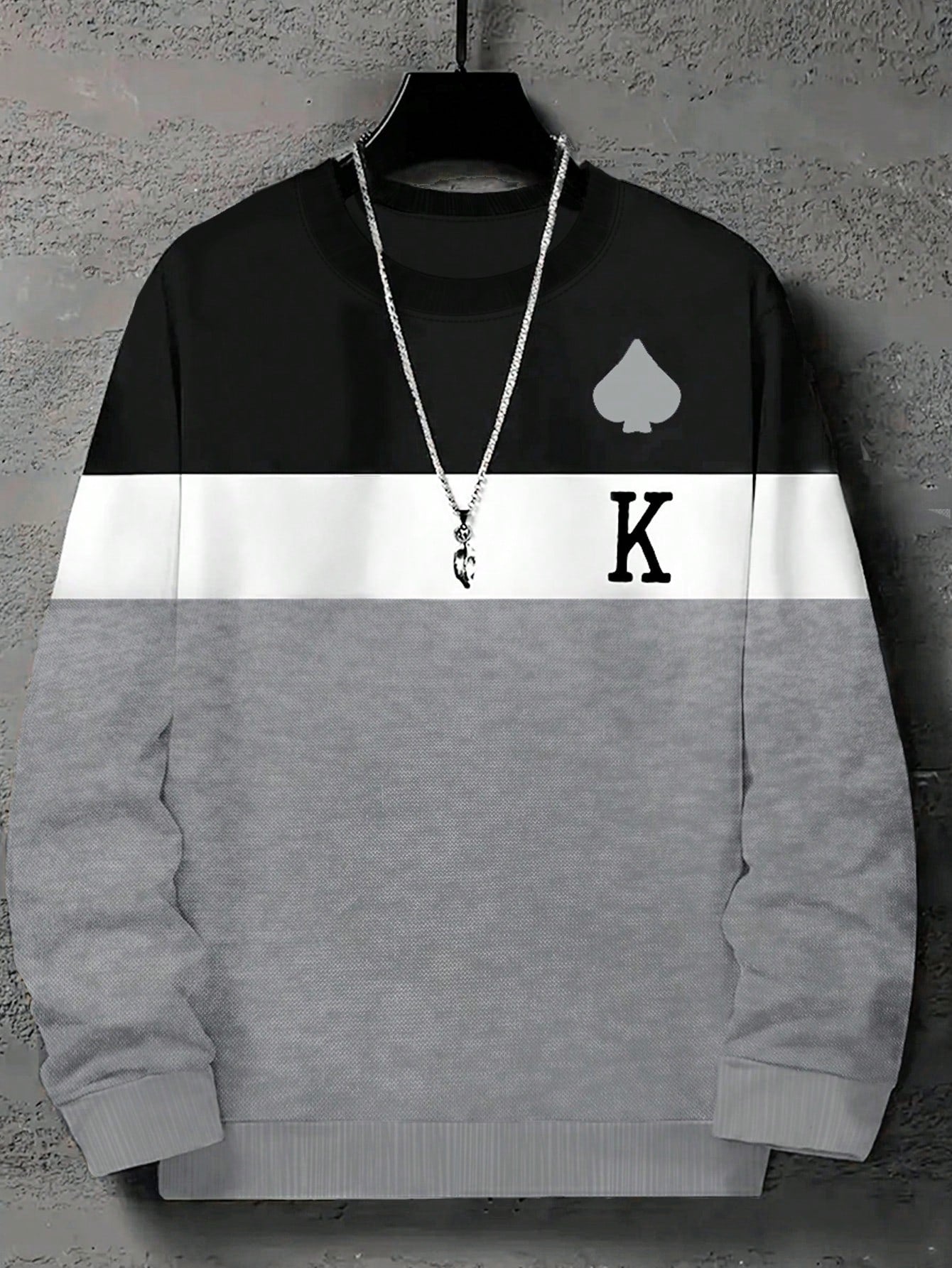 Men's Color-Block Letter Print Sweatshirt