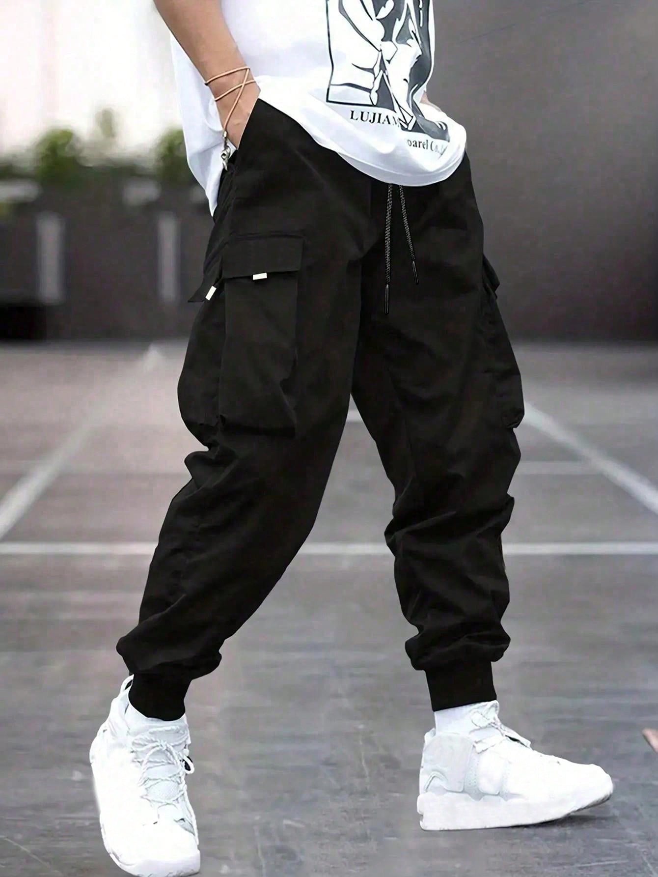 Tween Boy Flap-Pocket Fashionable Casual Jogger Pants, College-Style Back-To-School Workwear