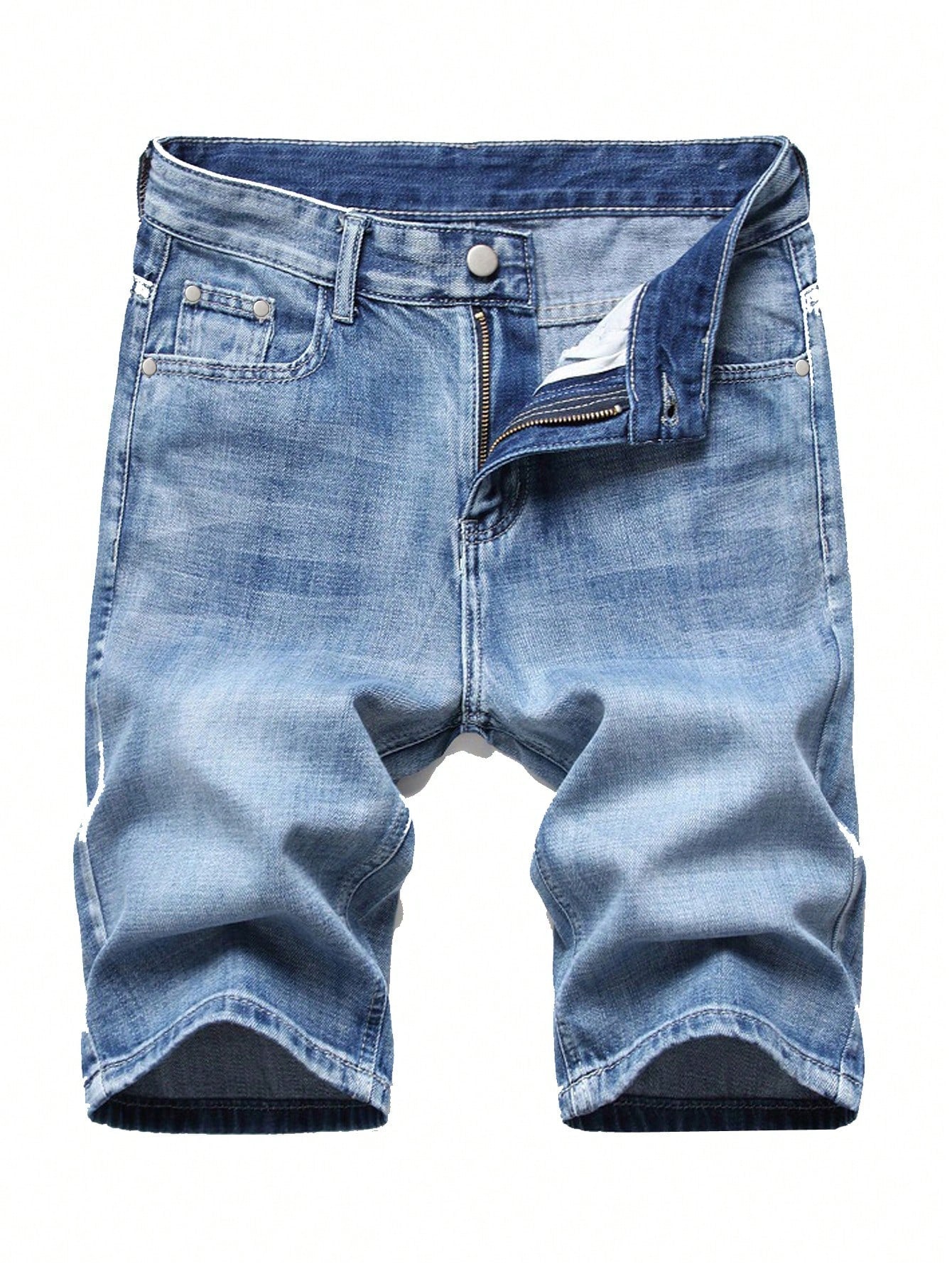 Men Cotton Ripped Denim Shorts