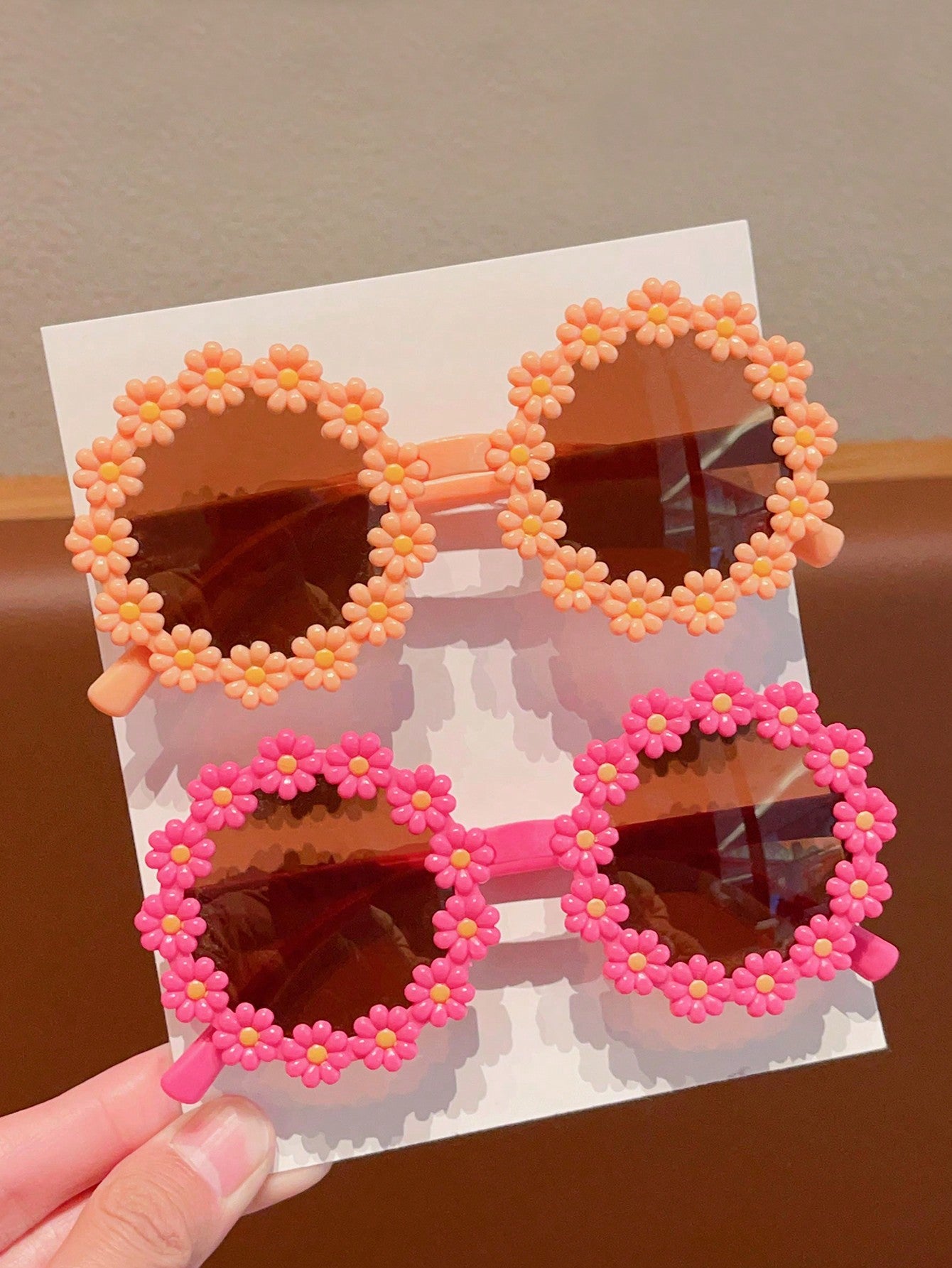 2Pcs Boy Girl Cute Fashion Flower Sunglasses Children Baby Vintage Sunglasses UV Protection Classic Kids Eyewear