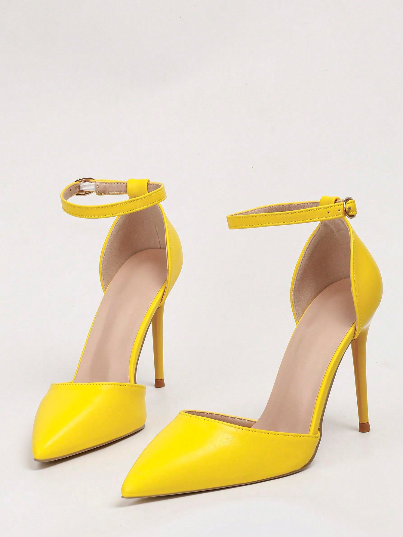 European & American Style Fashionable High Heel, Thin Heel, Shallow Mouth, Pointed Toe, Hollow Out, Cross Strap Sandals For Women
