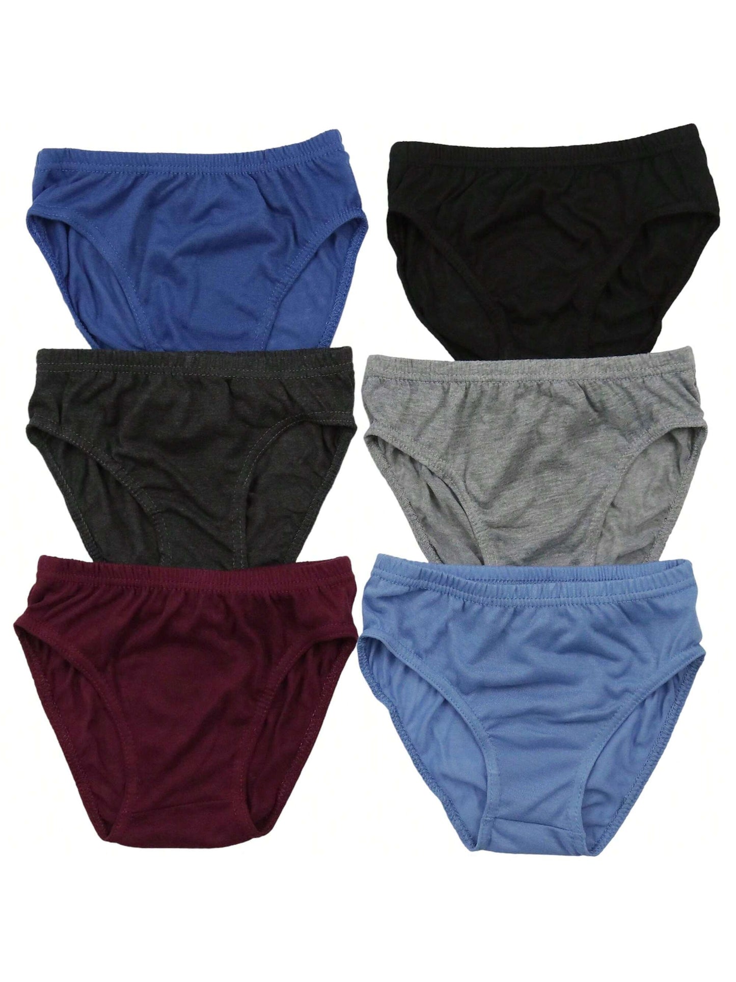 ToBeInStyle Tween Boy Pack Of 6 Cotton Or Nylon Assorted Brief Underwear