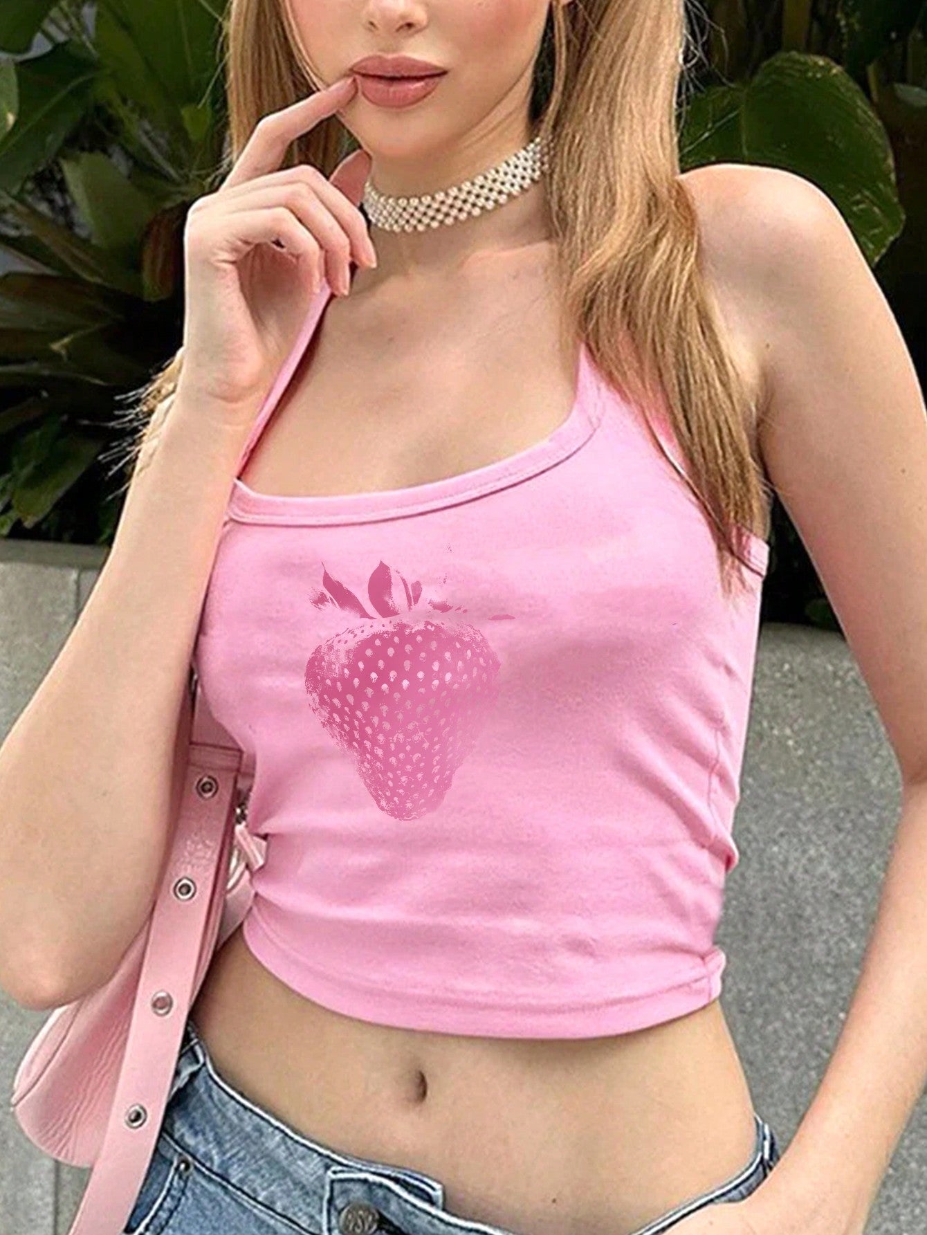 Summer Sleeveless Slim Fit Casual Plain Crop Halter Neck Tank Top