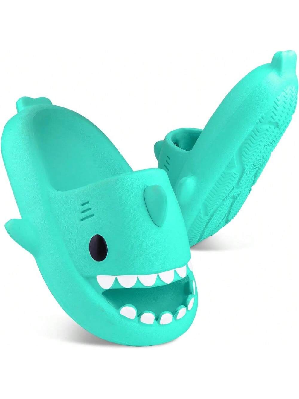 Boys Girl Cloud Shark Slides Non-Slip Novelty Open Toe Sandals Extremely Comfy Cushioned Thick Sole Cute Cartoon Shower Slippers Indoor & Outdoor