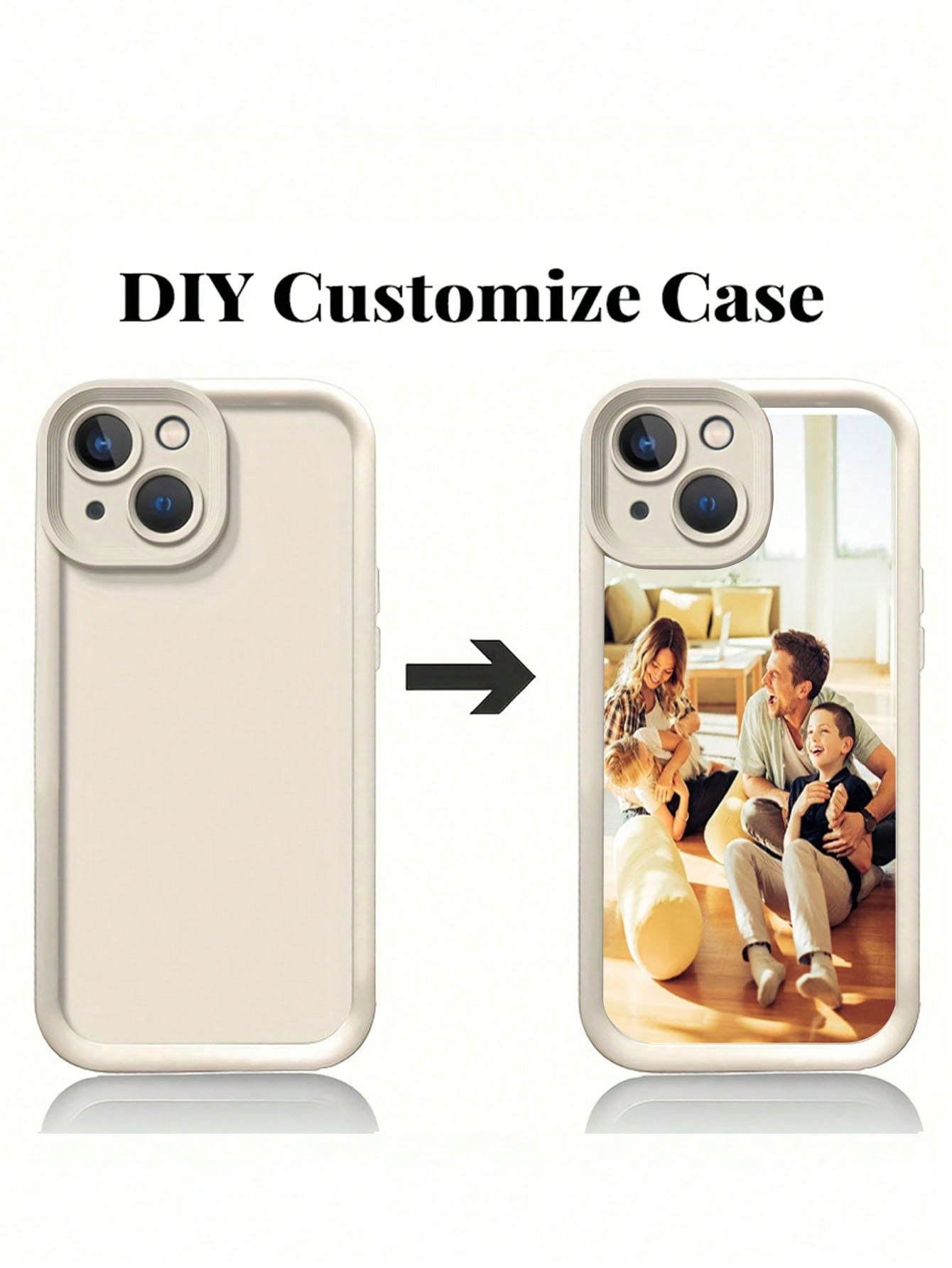 1pc Customized All-Inclusive Silicone Phone Case With Personalized Pattern And Camera Lens Protection, Compatible With Iphone 15/14/13/12/11 Pro Max