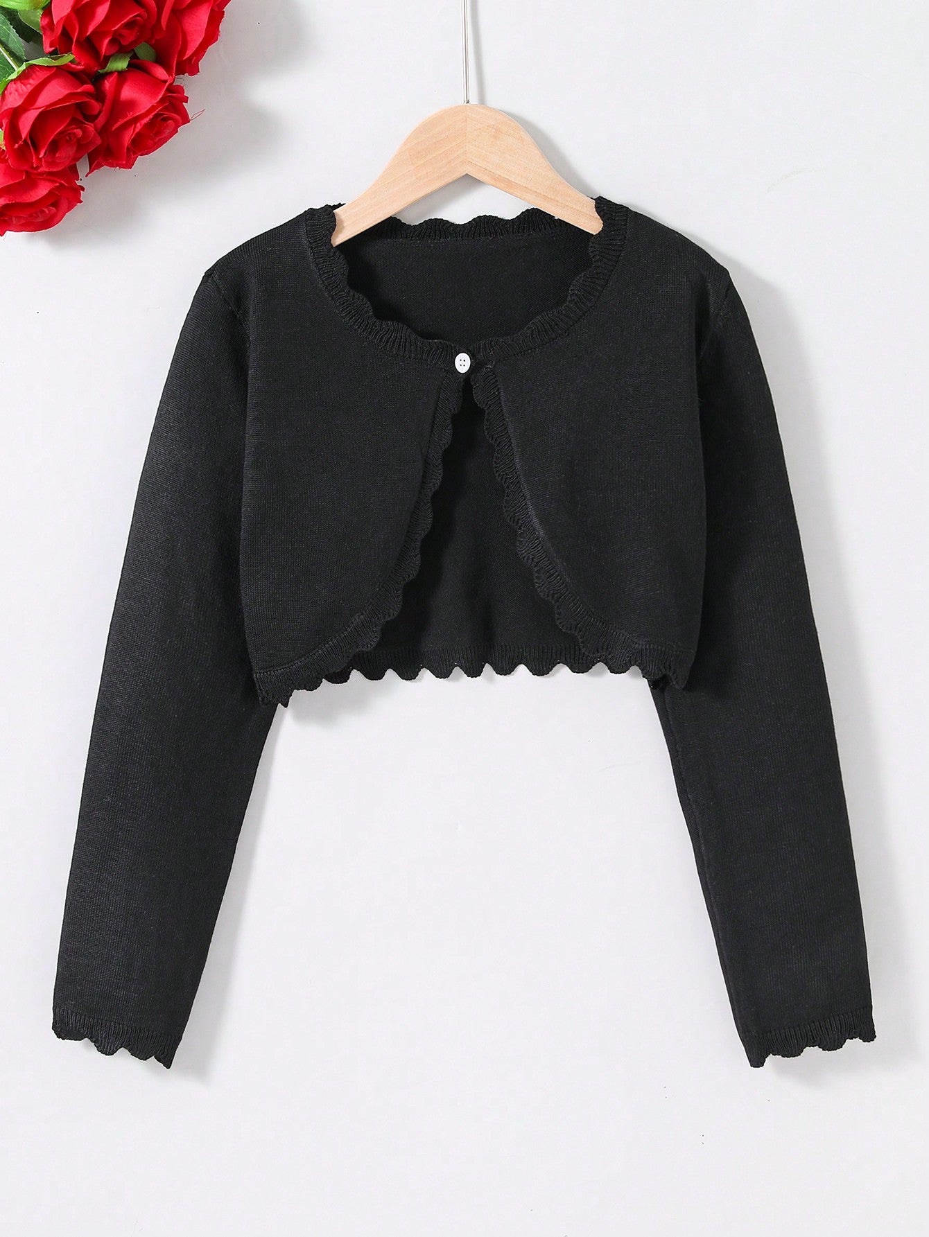 Tween Girl Simple Fashionable Outerwear Shawl Cardigan