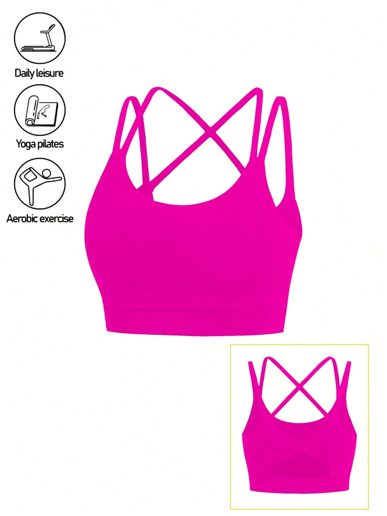 Tween Girl Criss Cross Back Sports Bra