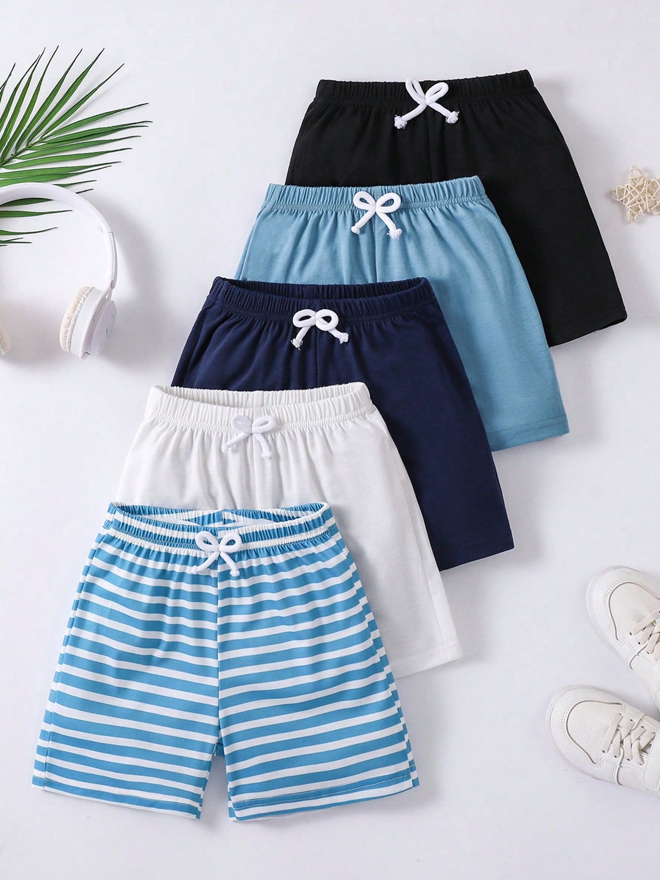 Young Boy 5pcs/Set Summer Casual Shorts