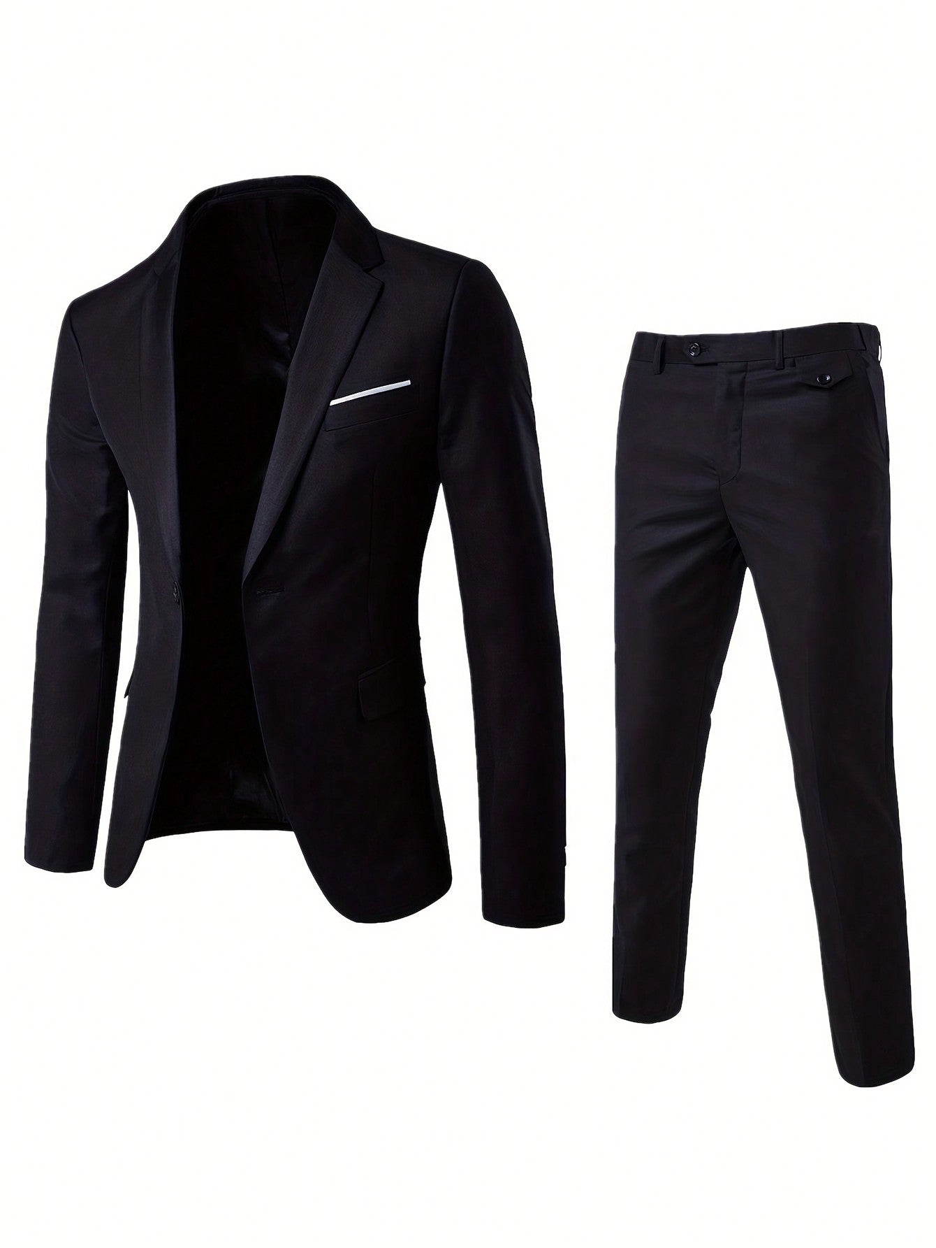 Men's Lapel Collar Business Suit Set For All Seasons