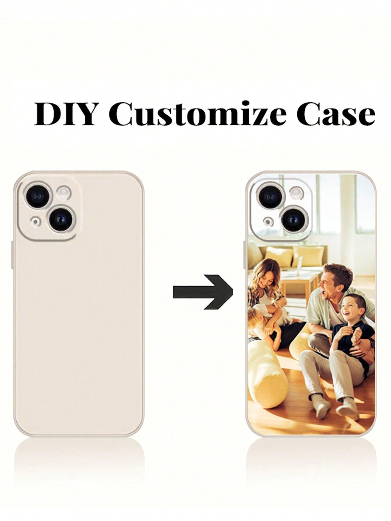 1pc Customized Personalized Pattern Full Wrap Soft Silicone Phone Case With Lens Protection, Compatible With Apple 15 14 13 12 11 Pro Max