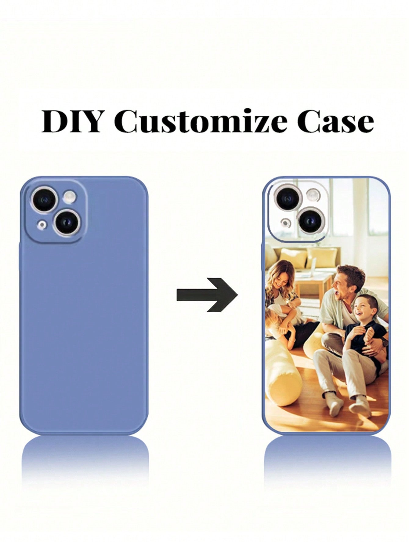 1pc Customized Personalized Pattern Full Wrap Soft Silicone Phone Case With Lens Protection, Compatible With Apple 15 14 13 12 11 Pro Max